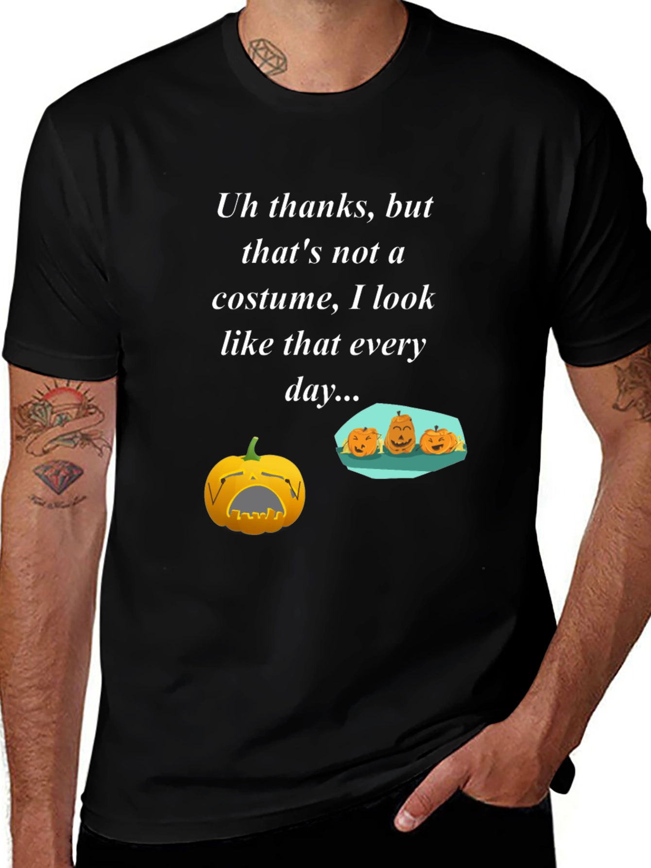 Variant 25 of Humorous Halloween Everyday Pumpkin Graphic T-Shirt