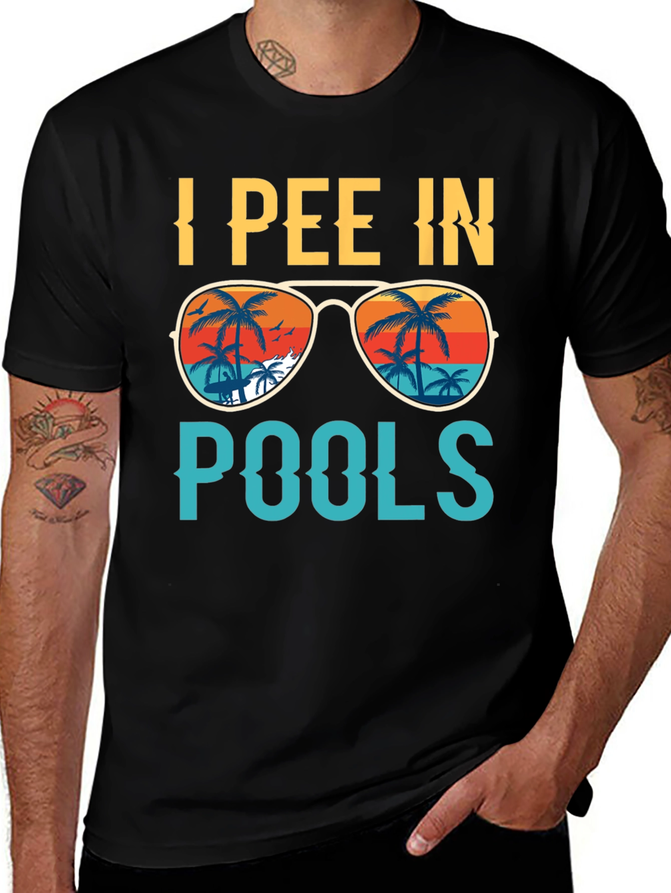 Variant 10 of I Pee In Pools T-Shirt - Funny Summer Tee