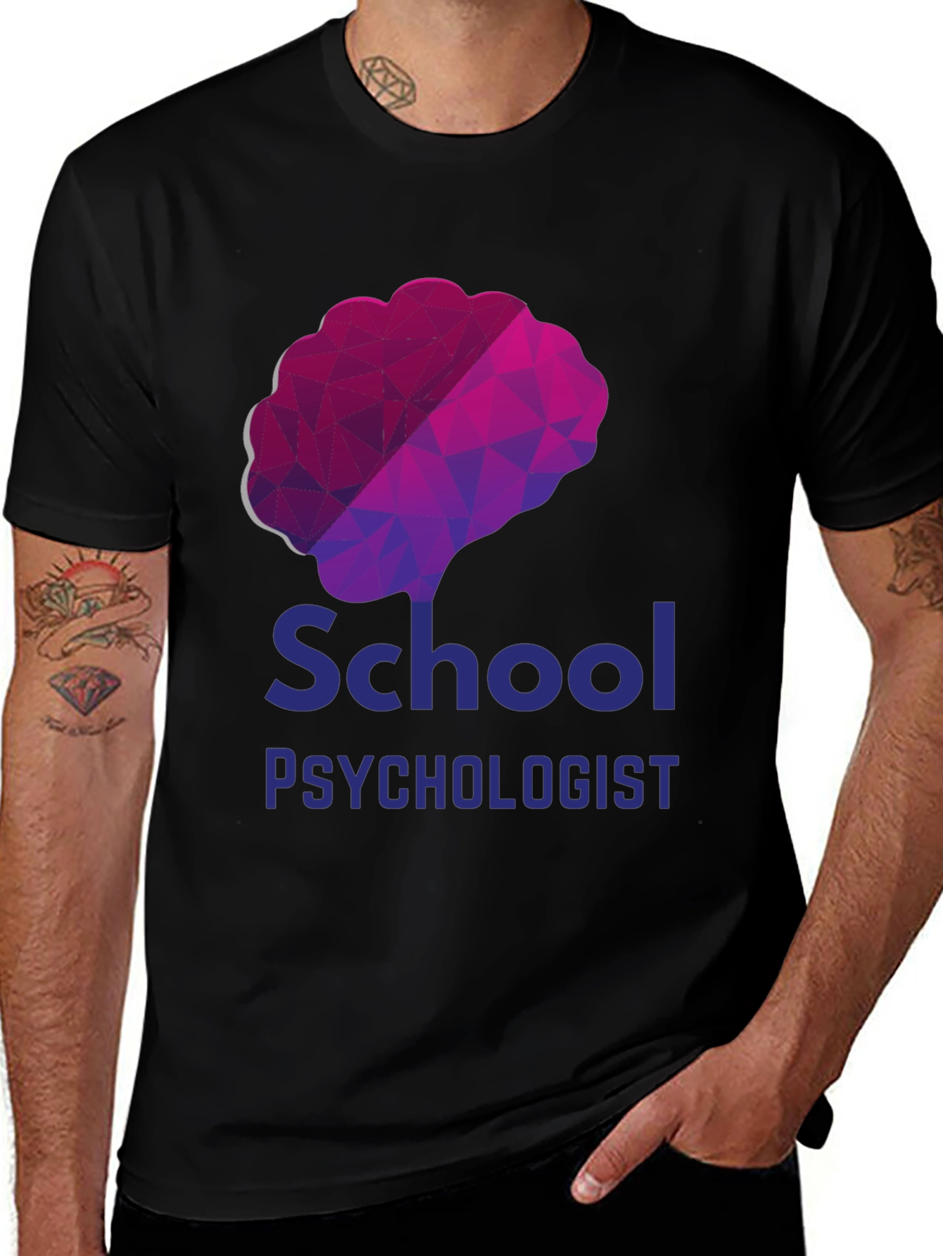 School Psychologist Brain Graphic T-Shirt