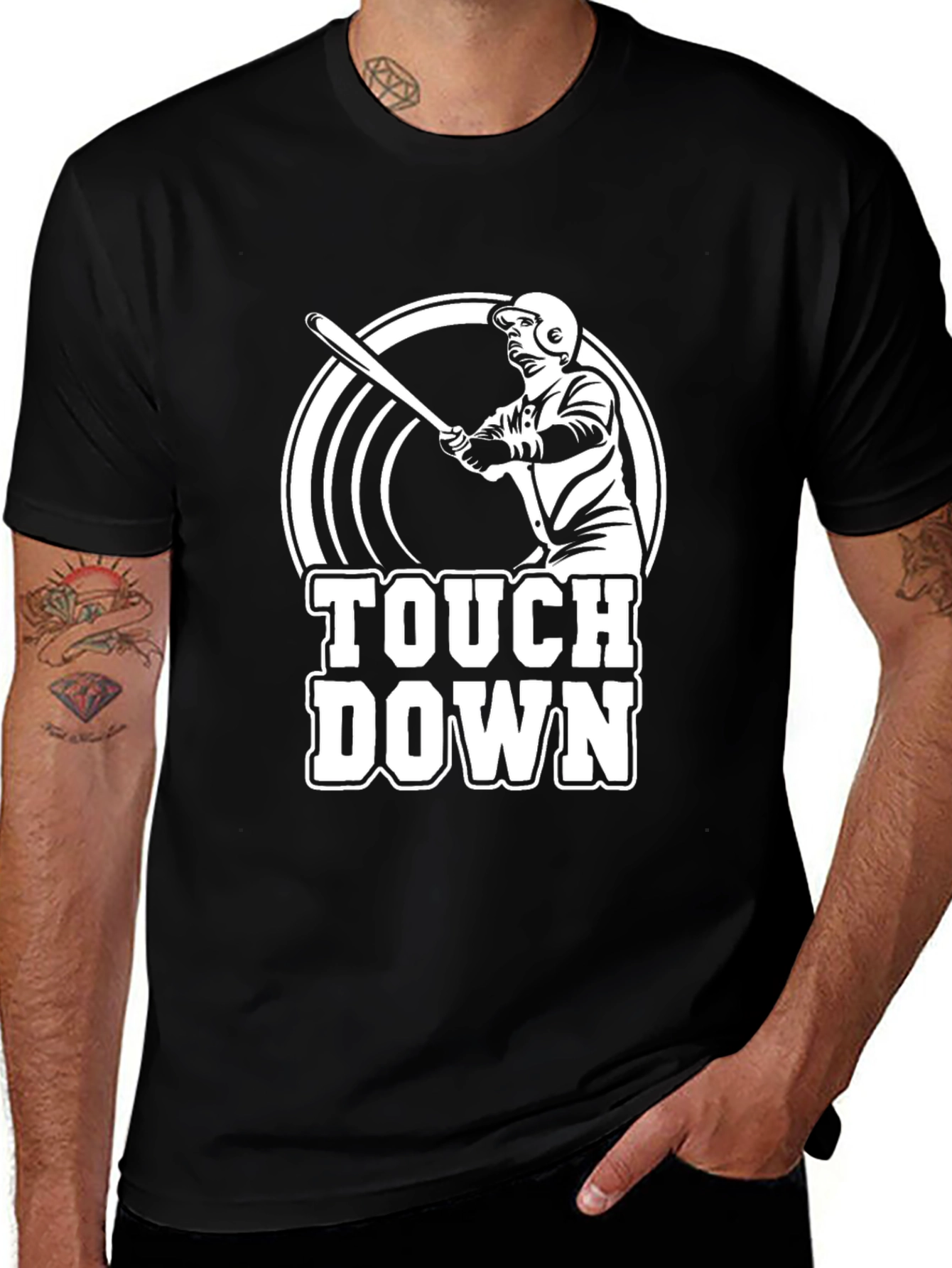 Variant 23 of Touchdown Baseball Graphic T-Shirt