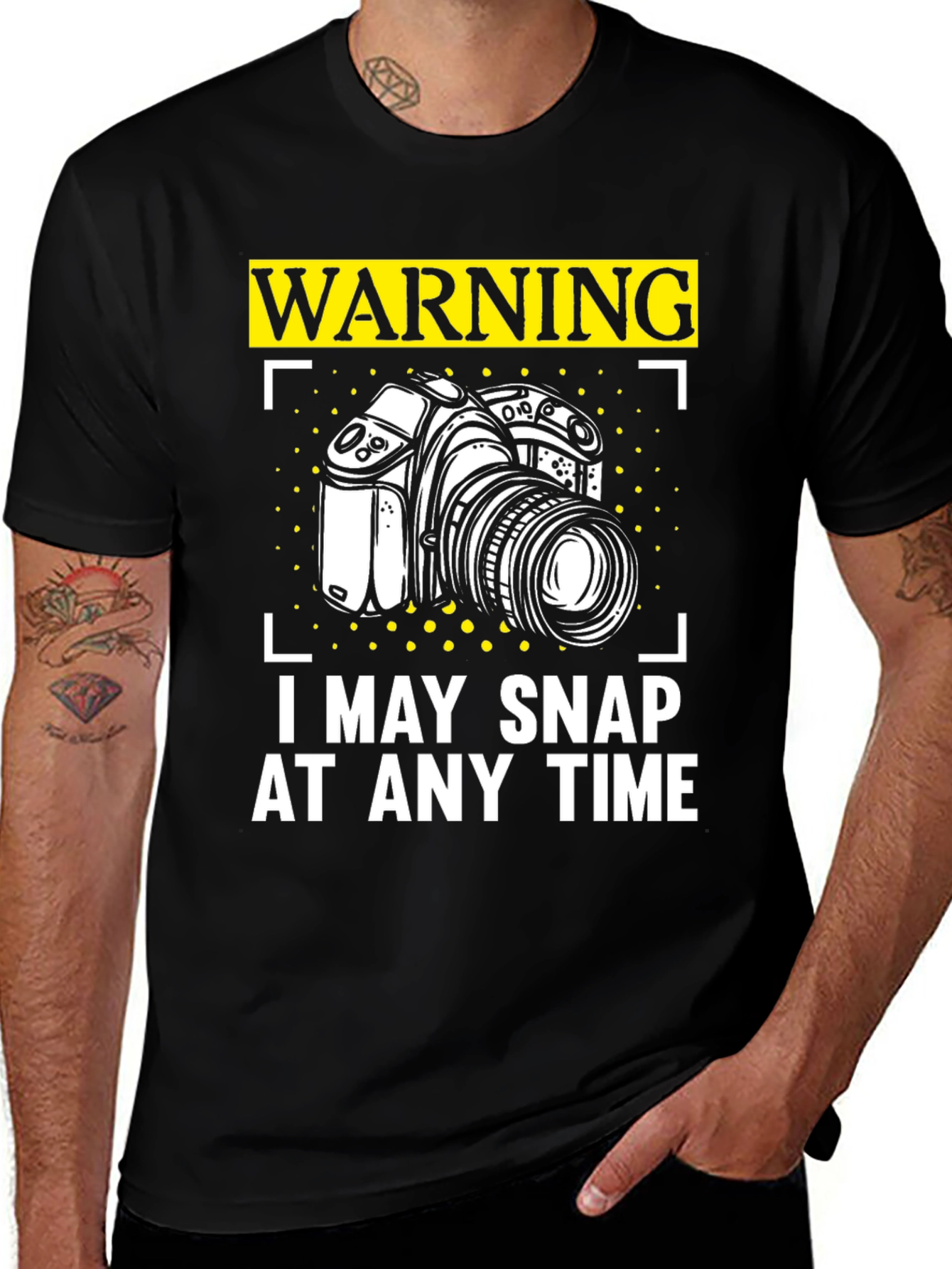 Variant 23 of Warning Photographer T-Shirt - May Snap At Any Time