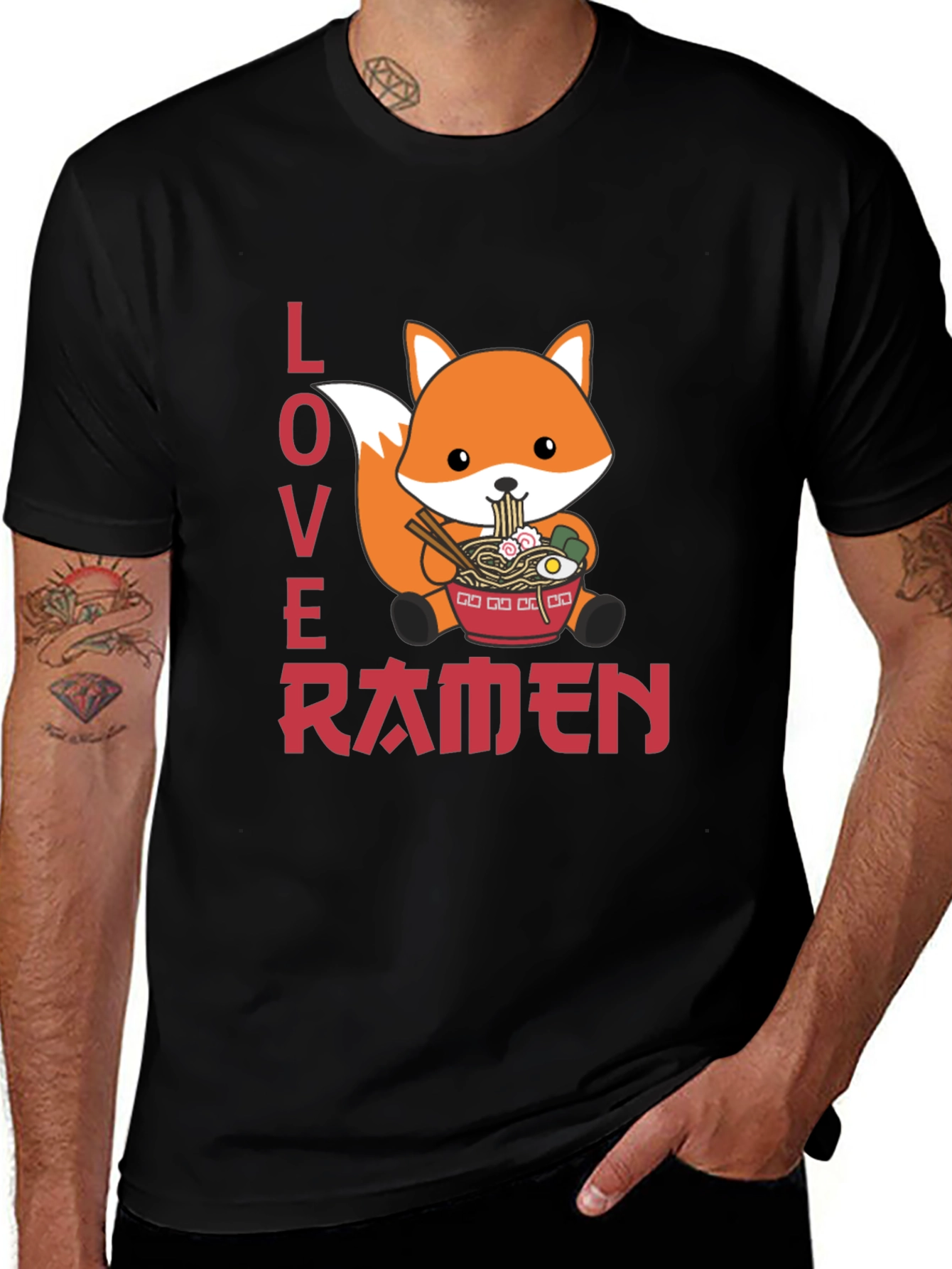 Variant 24 of Fox Ramen Lover Graphic T-Shirt