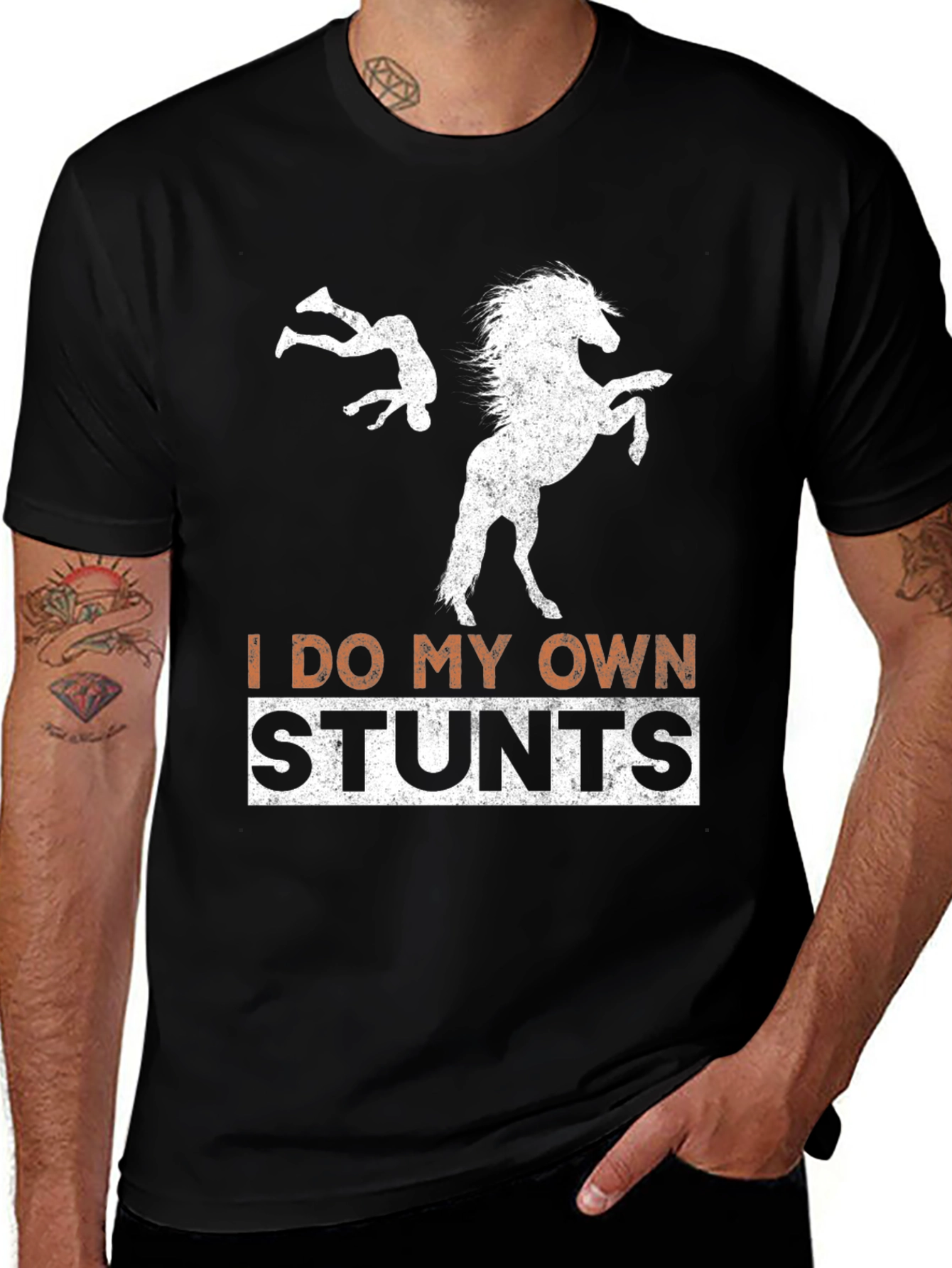 Variant 19 of I Do My Own Stunts Horseback Riding T-Shirt