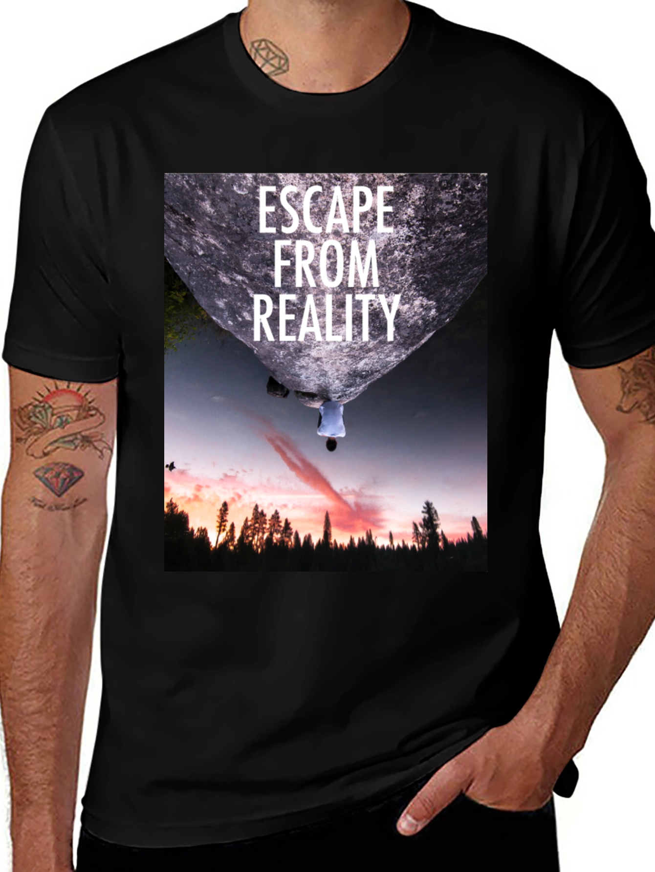 Variant 14 of Escape From Reality Black Graphic Tee
