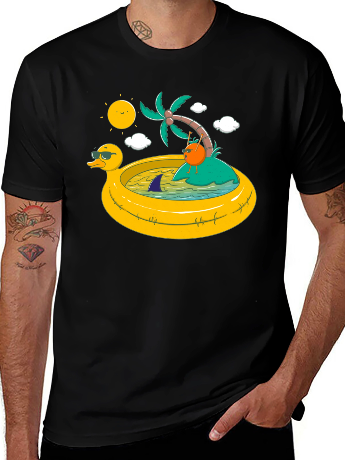 Variant 16 of Duck Pool Black T-Shirt