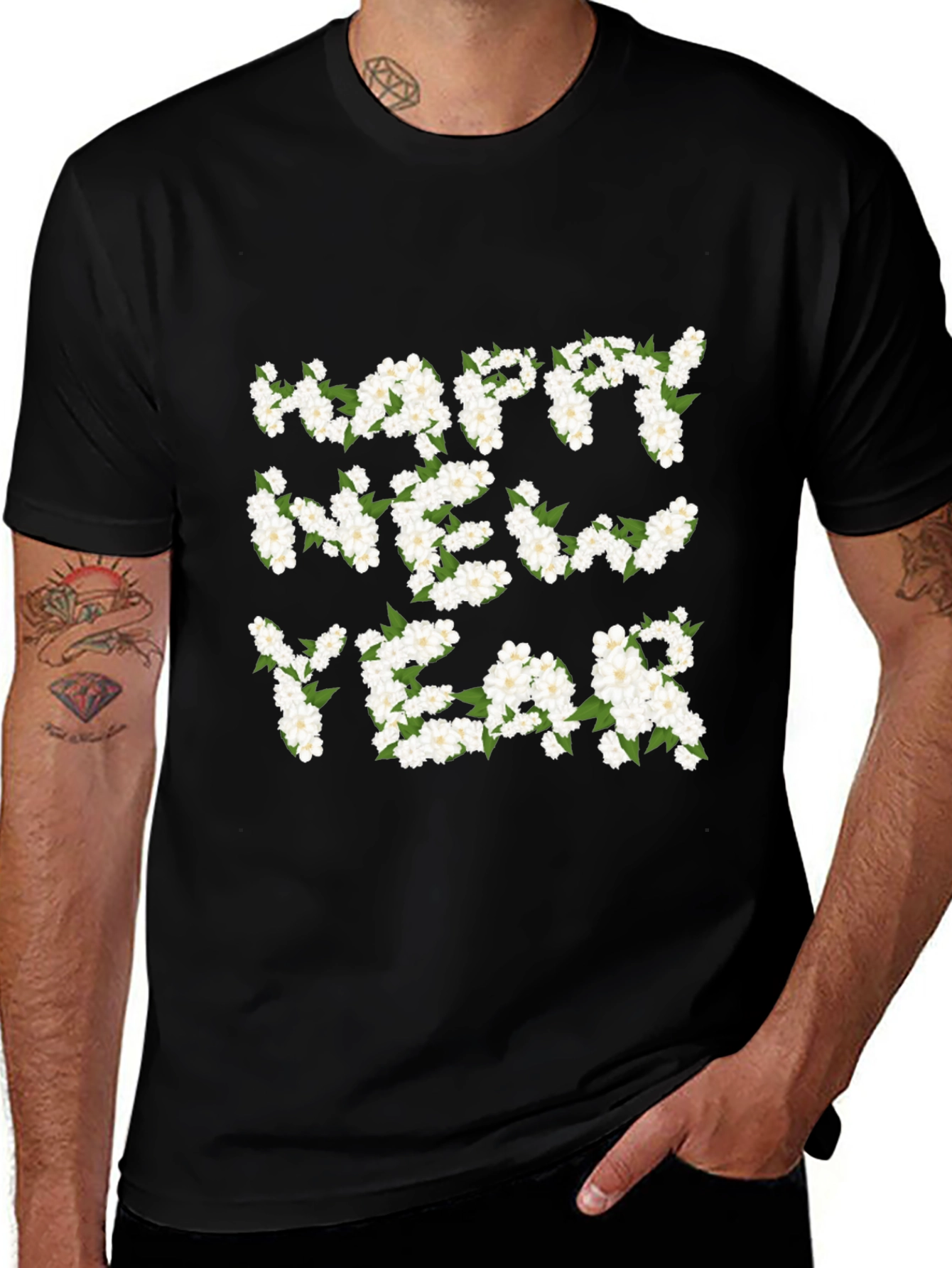 Variant 16 of Happy New Year Floral T-Shirt