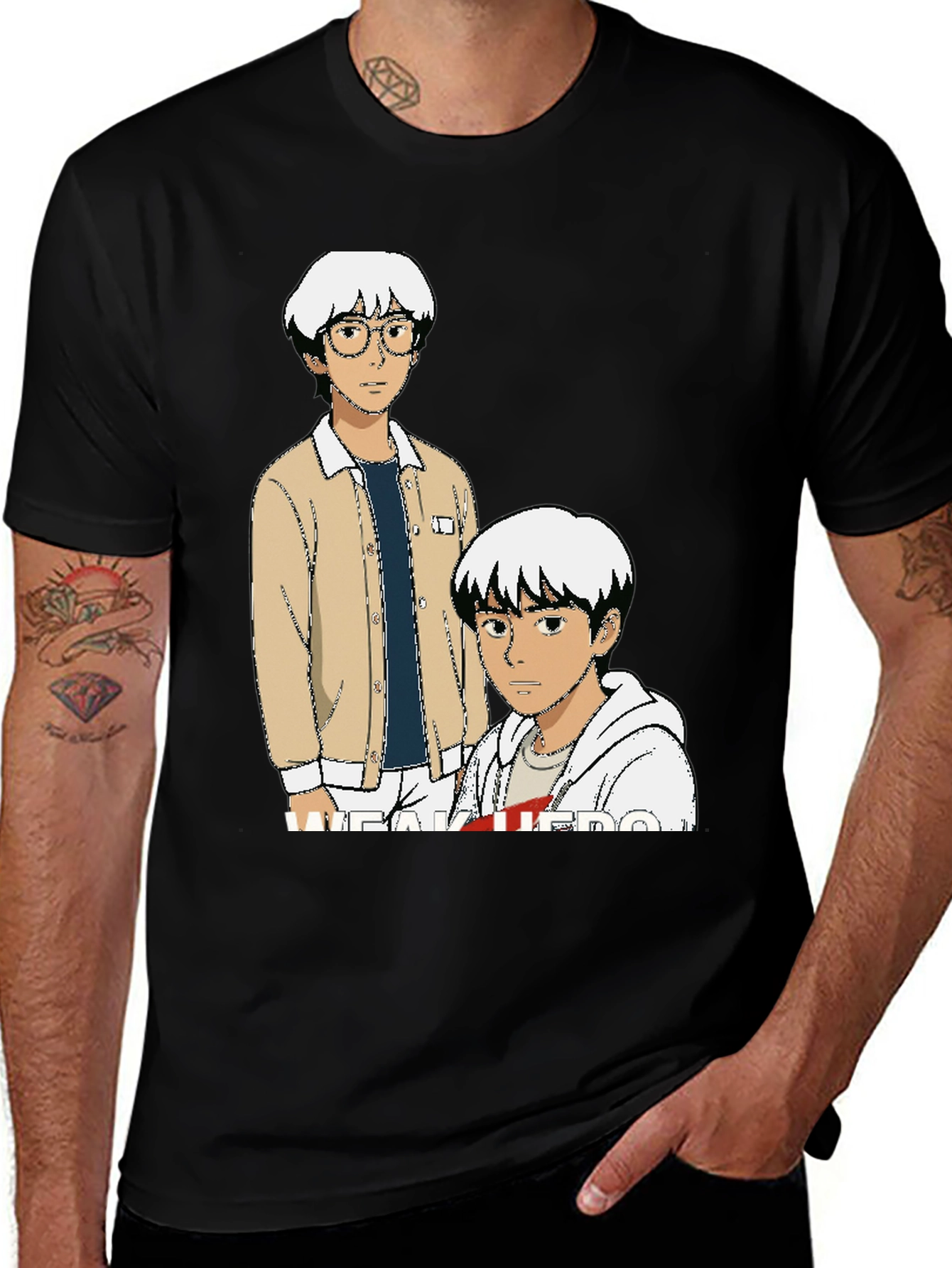 Variant 24 of Anime Graphic Tee - Black Cotton T-Shirt