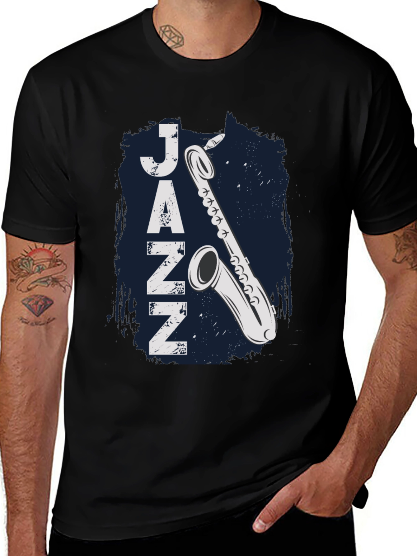 Variant 27 of Jazz Music T-Shirt - Saxophone Graphic Tee