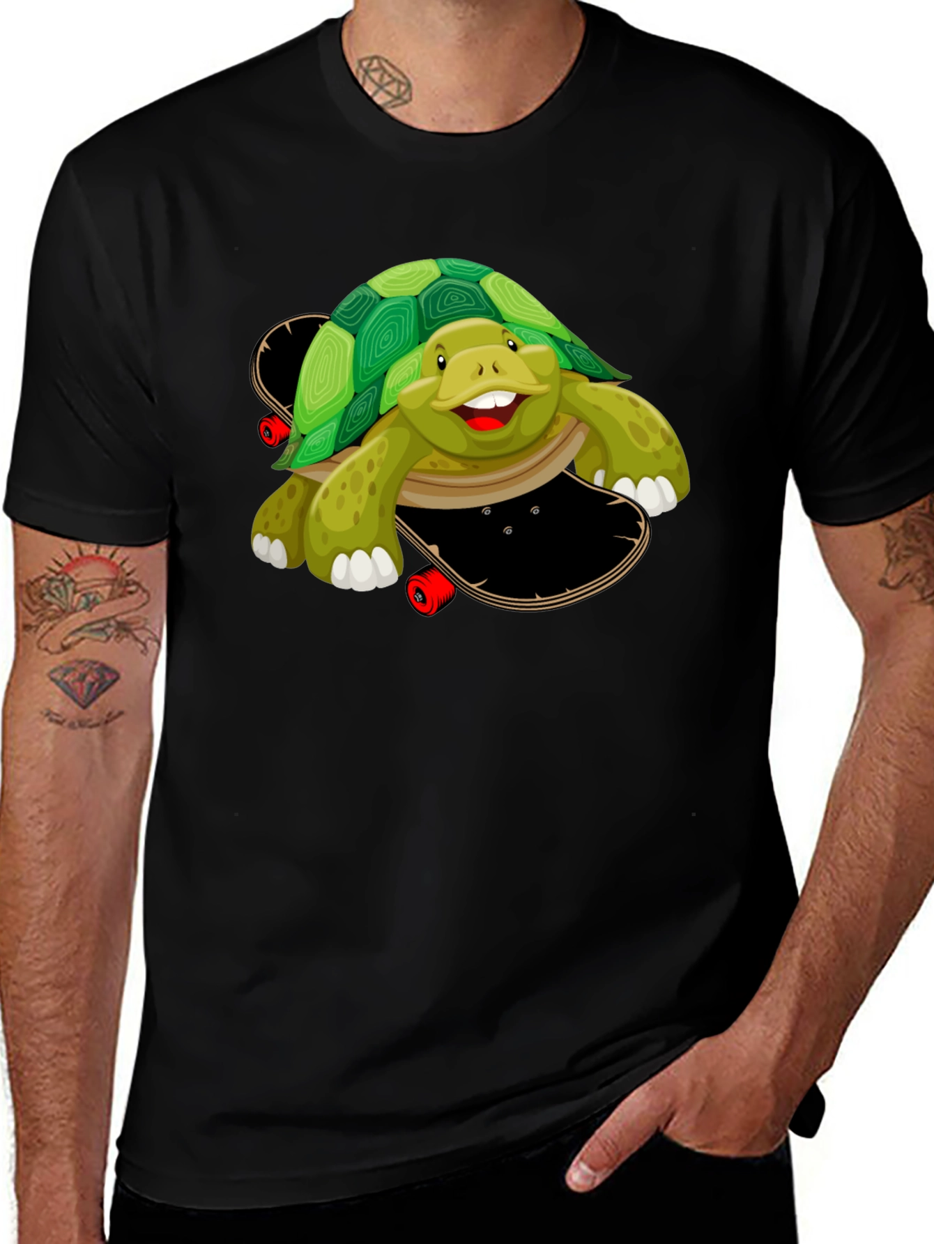 Variant 17 of Turtle Skateboard Graphic T-Shirt