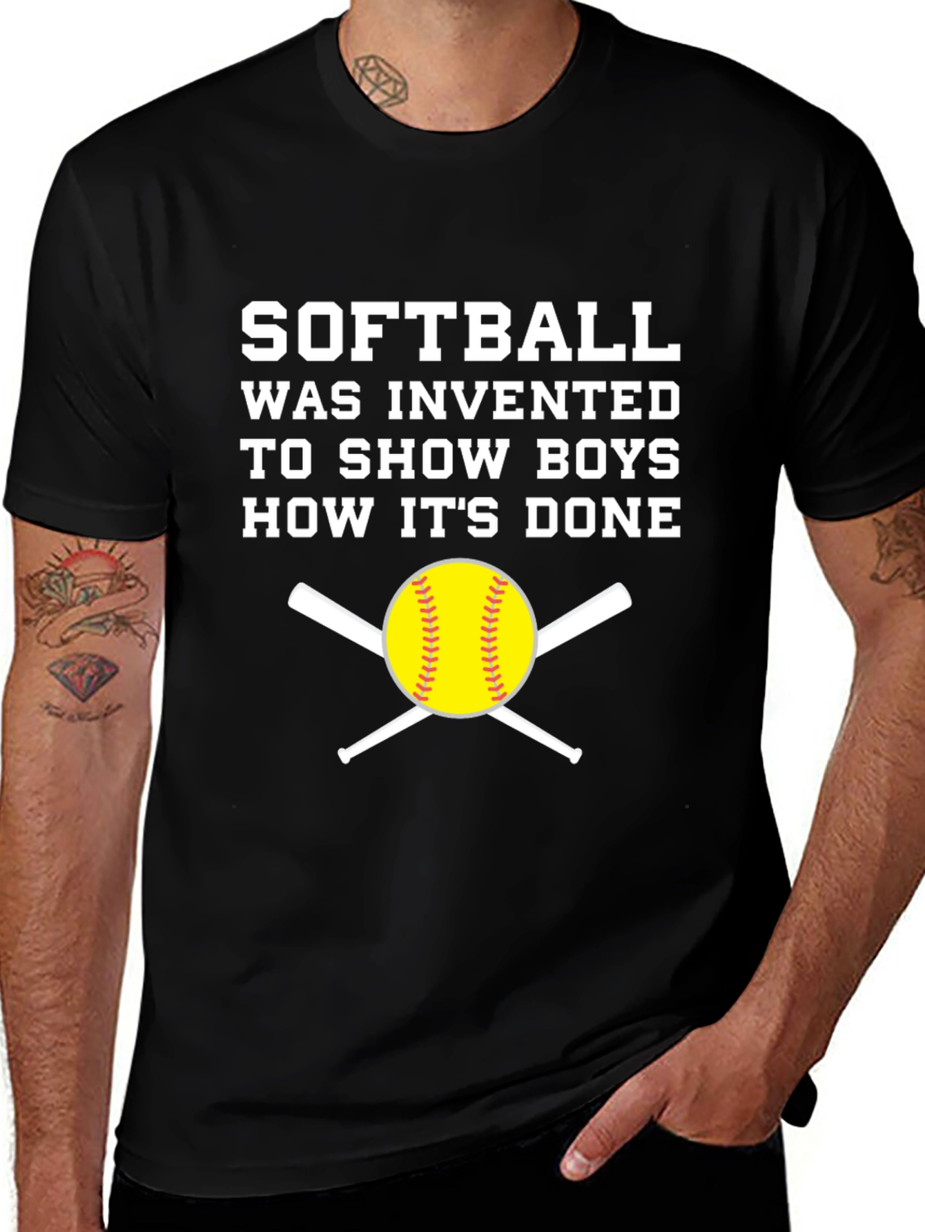 Variant 30 of Softball How It's Done Graphic Tee
