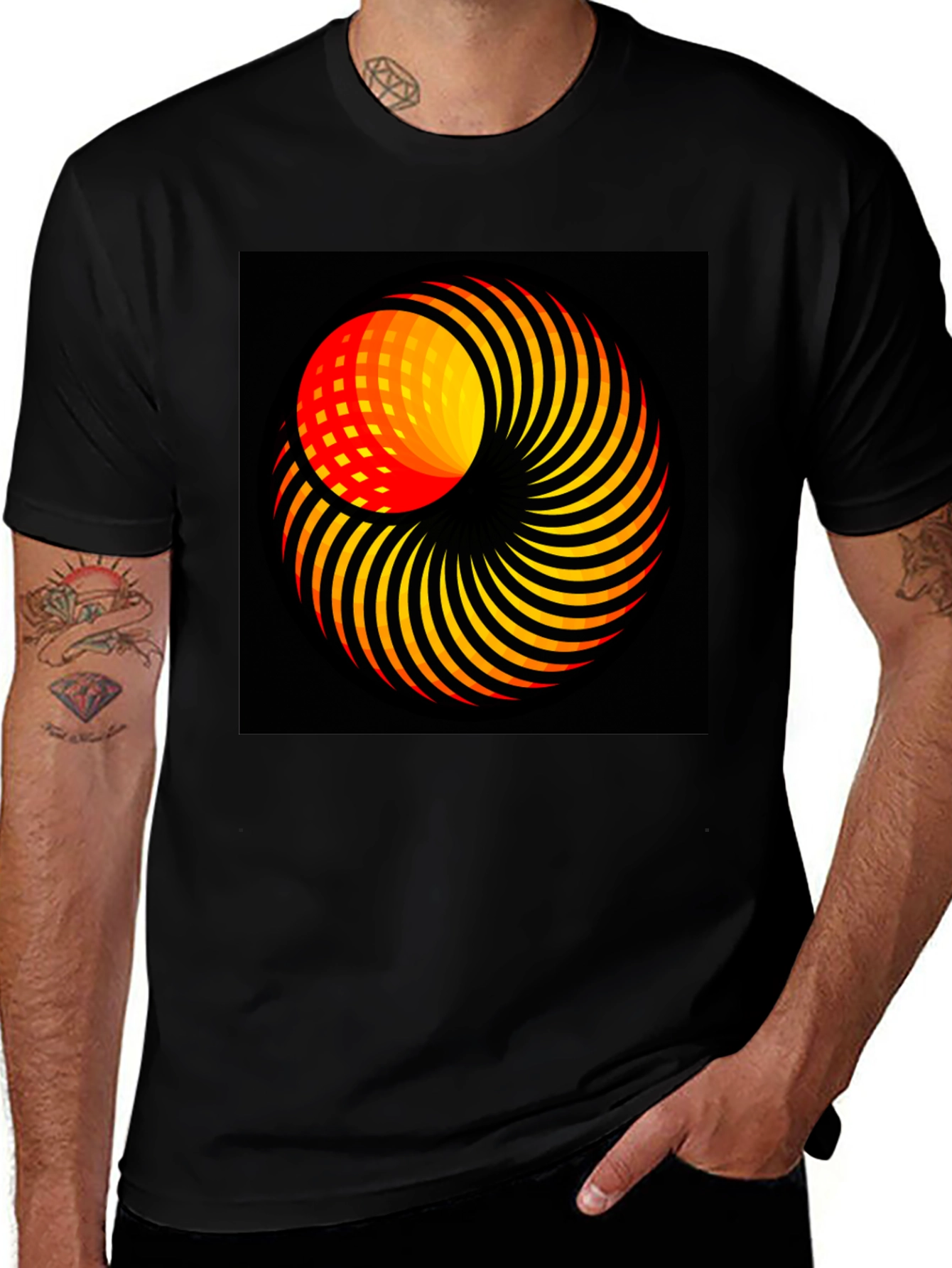 Variant 19 of Abstract Swirl Graphic T-Shirt - Modern Art Tee