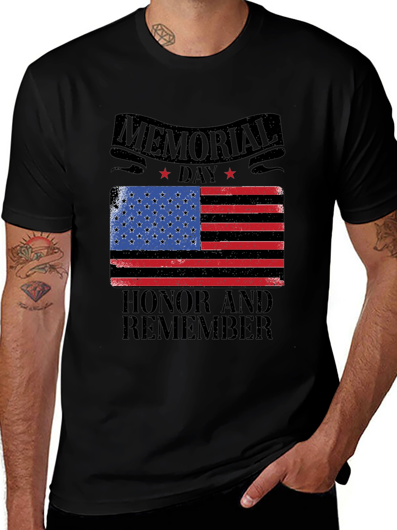 Variant 28 of Memorial Day Honor Remember Graphic T-Shirt