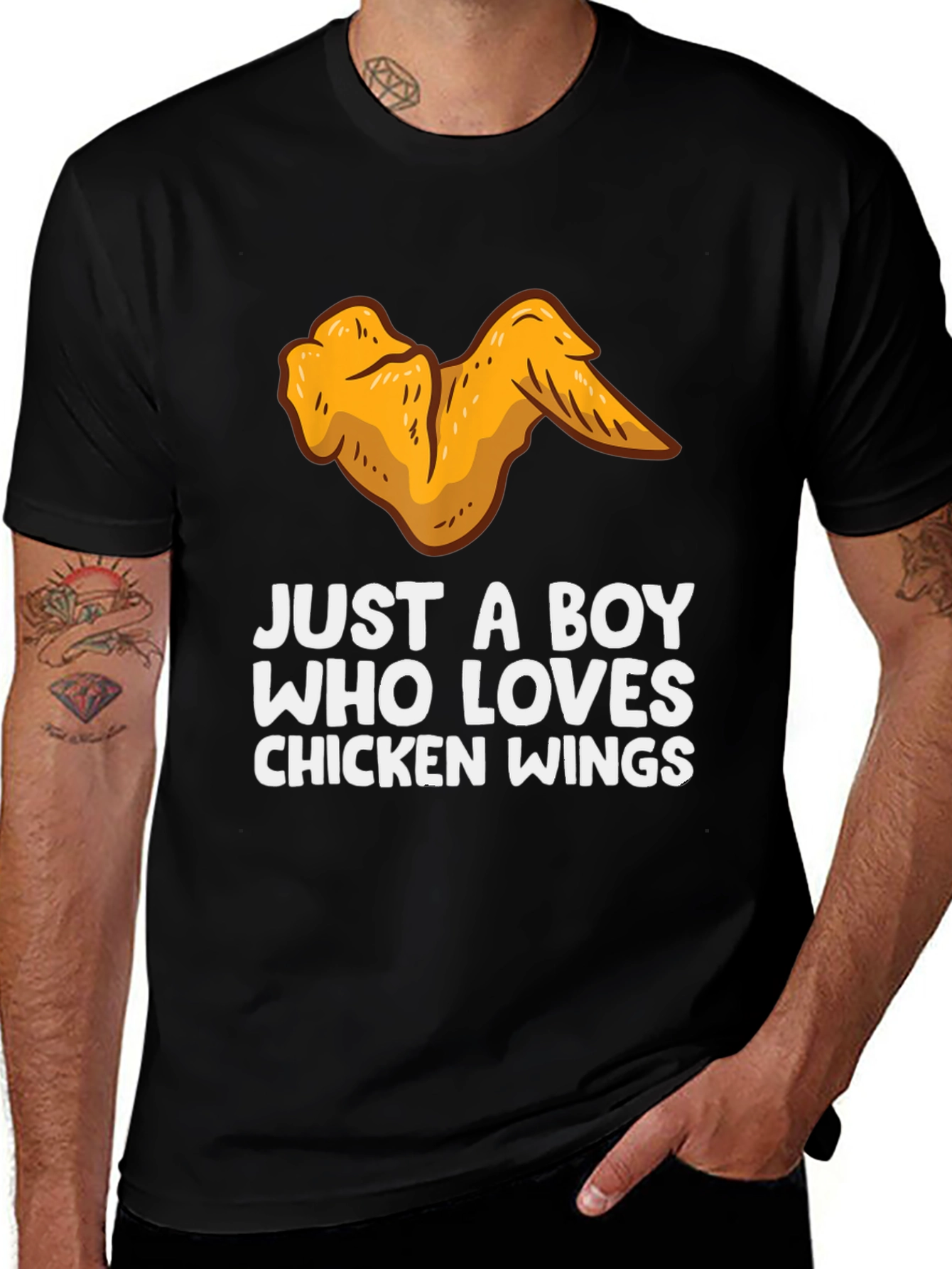 Variant 21 of Chicken Wings Lover T-Shirt - Just a Boy Who Loves Chicken Wings