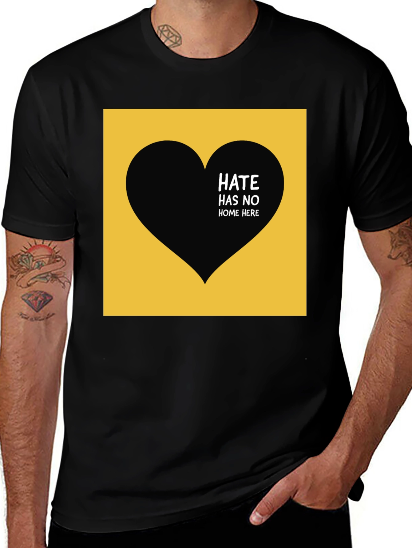Variant 8 of Hate Has No Home Here Black Tee