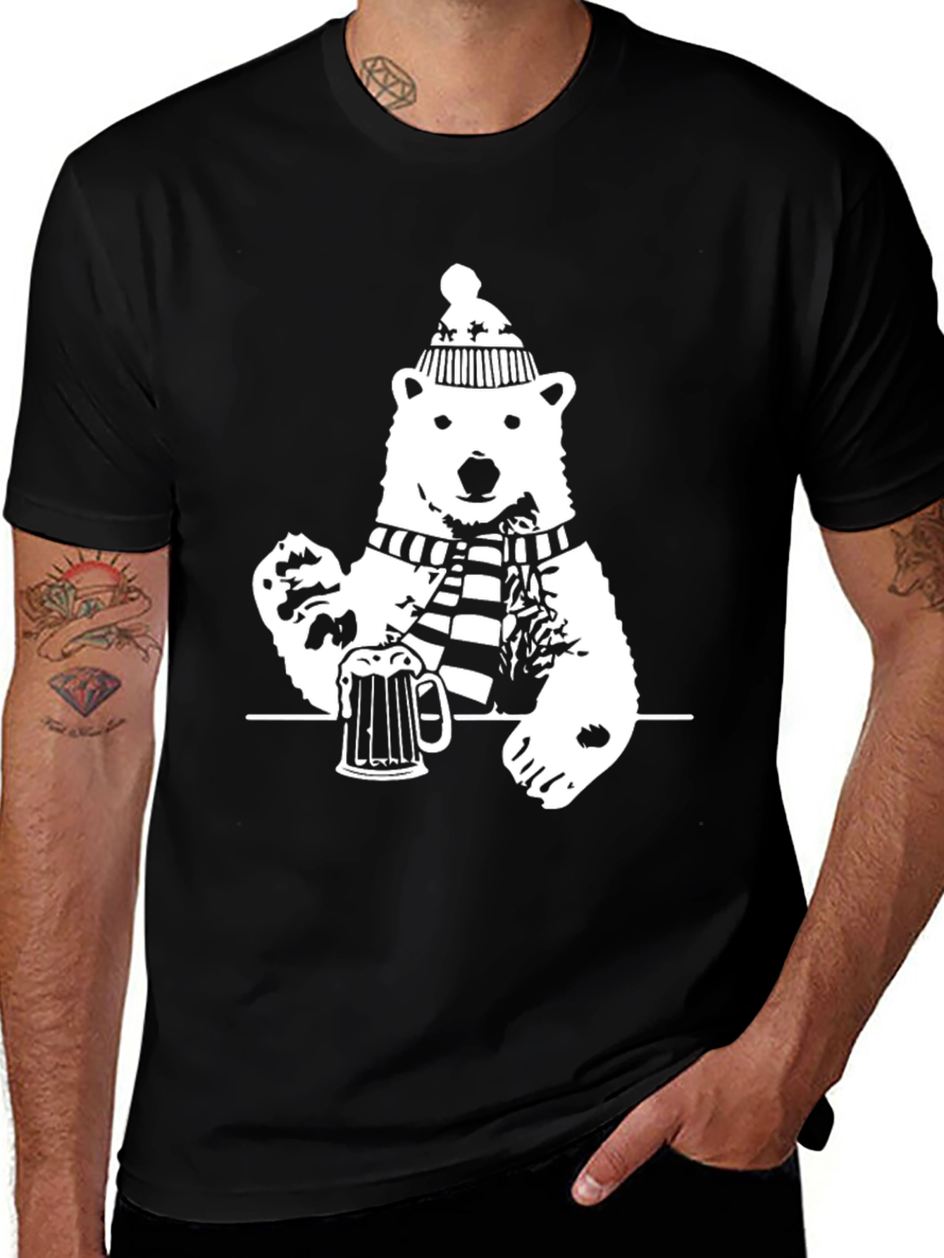 Variant 24 of Polar Bear Beer Lover T-Shirt - Winter Fun