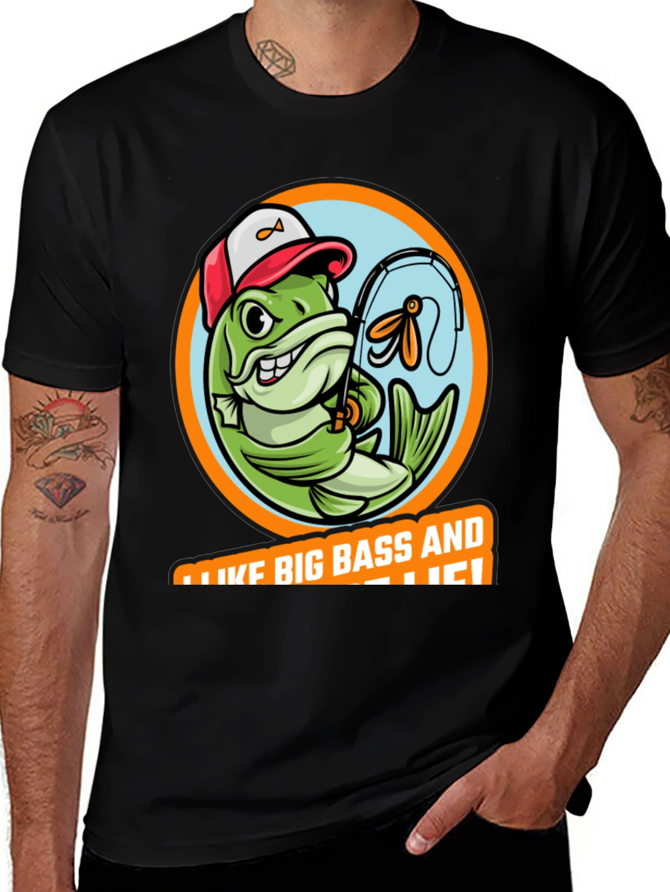 Funny Fishing T-Shirt: I Like Big Bass!