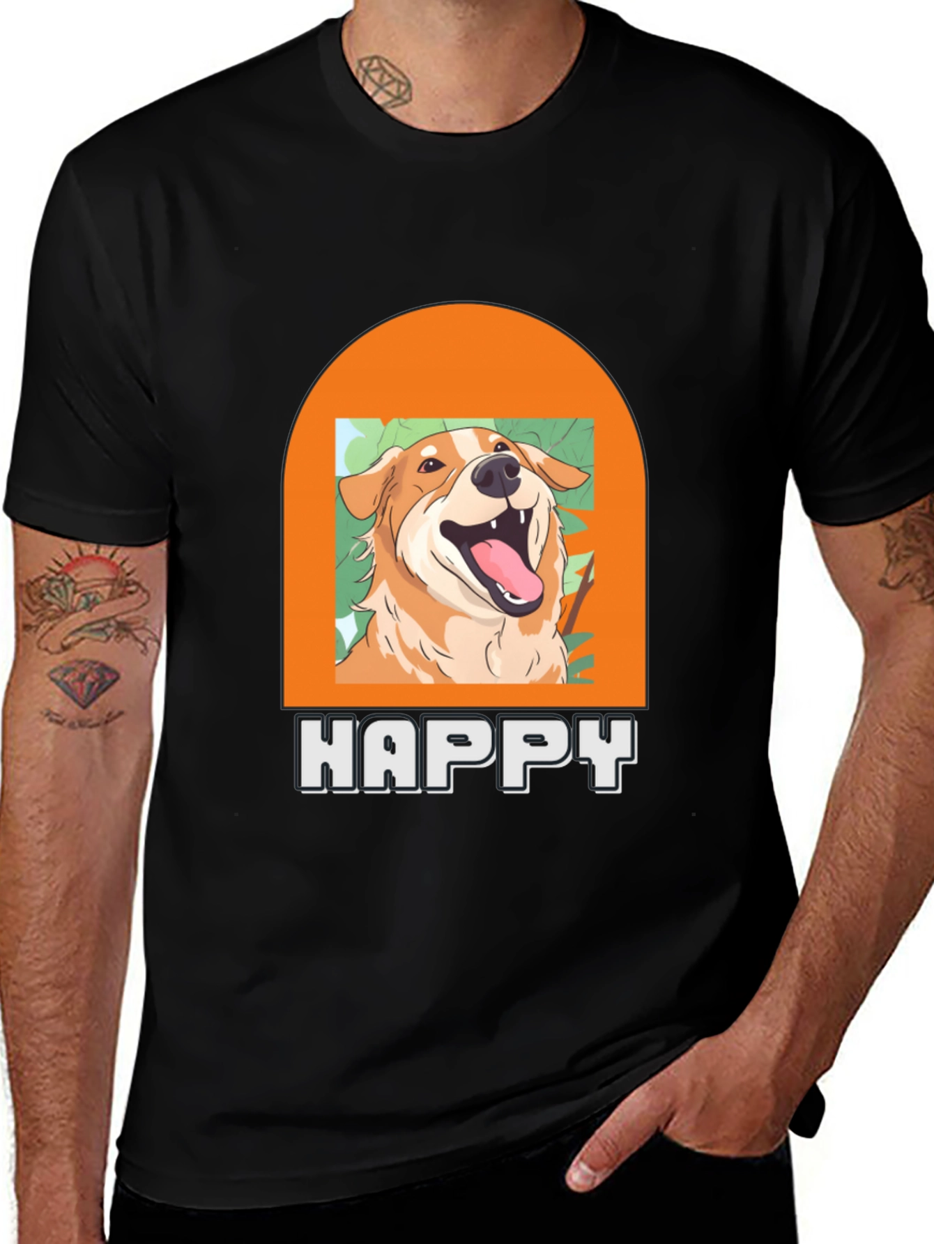 Variant 17 of Happy Dog Graphic Tee