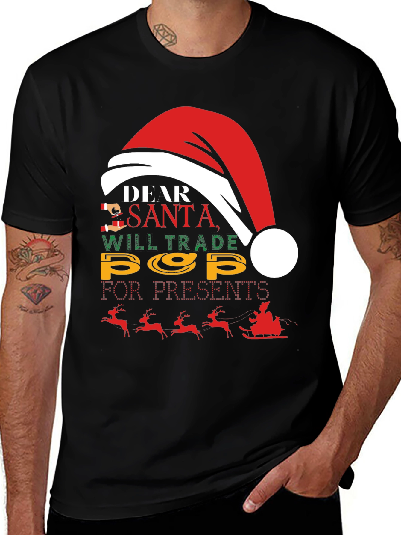 Funny Christmas T-Shirt: Dear Santa, Trade Pop For Presents