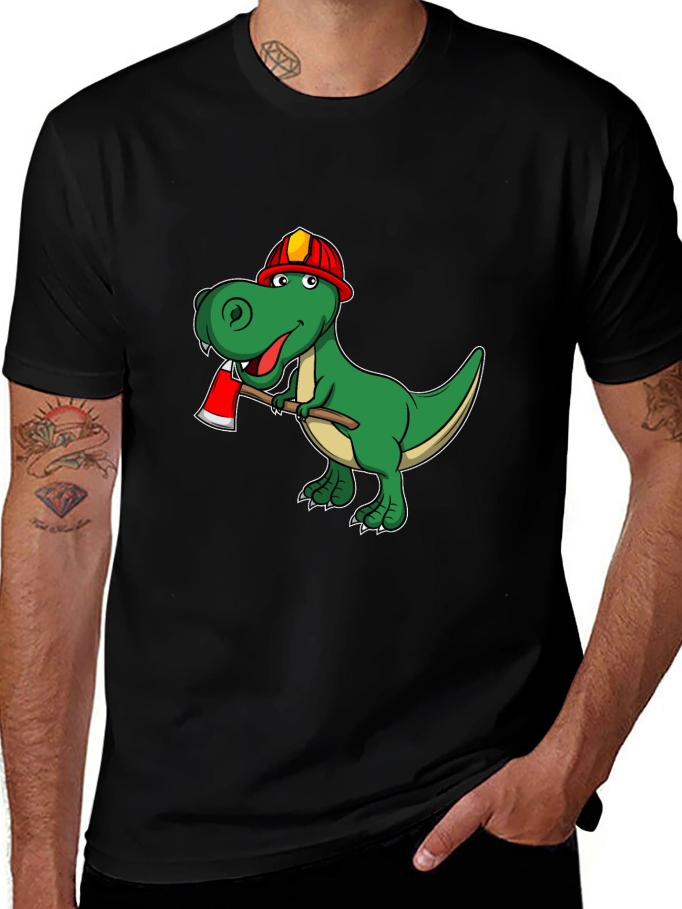 Variant 20 of Firefighter Dinosaur T-Shirt