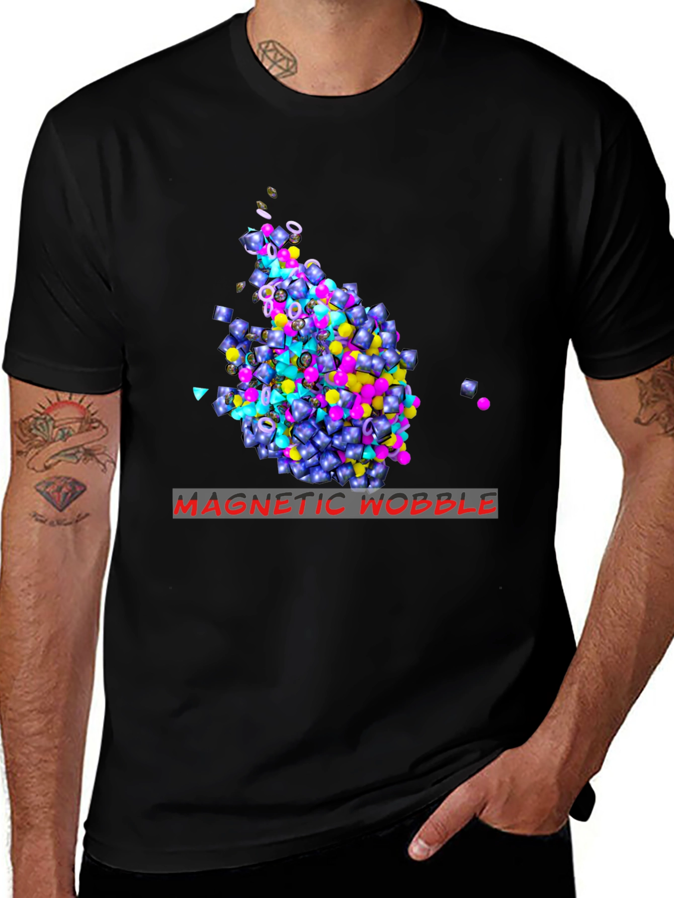 Variant 20 of Magnetic Nuddle Graphic T-Shirt - Modern Art Tee