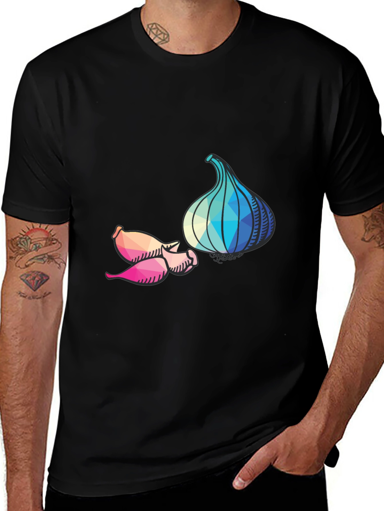 Variant 27 of Geometric Garlic Graphic T-Shirt