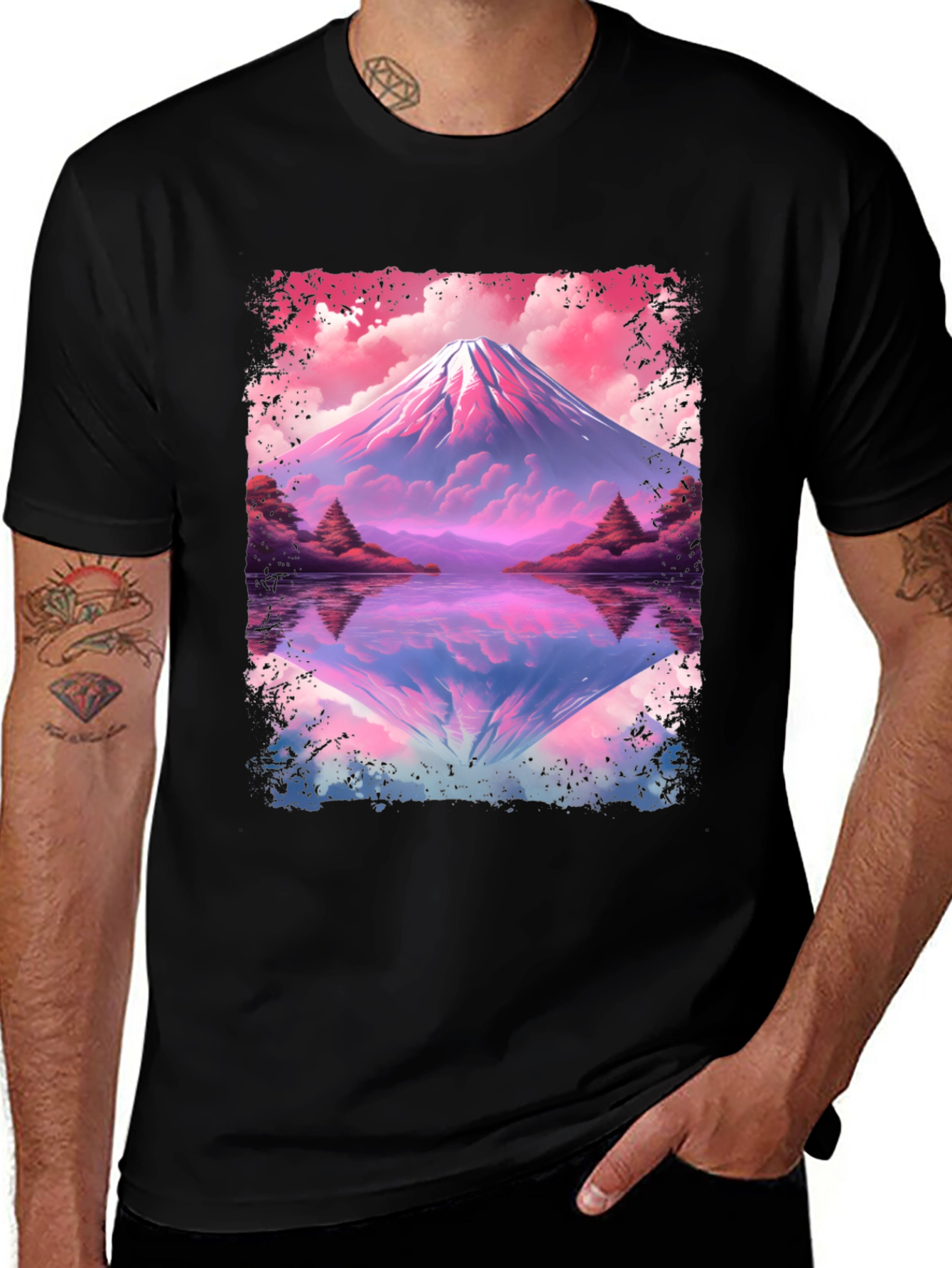 Variant 12 of Mount Fuji Reflection Graphic T-Shirt