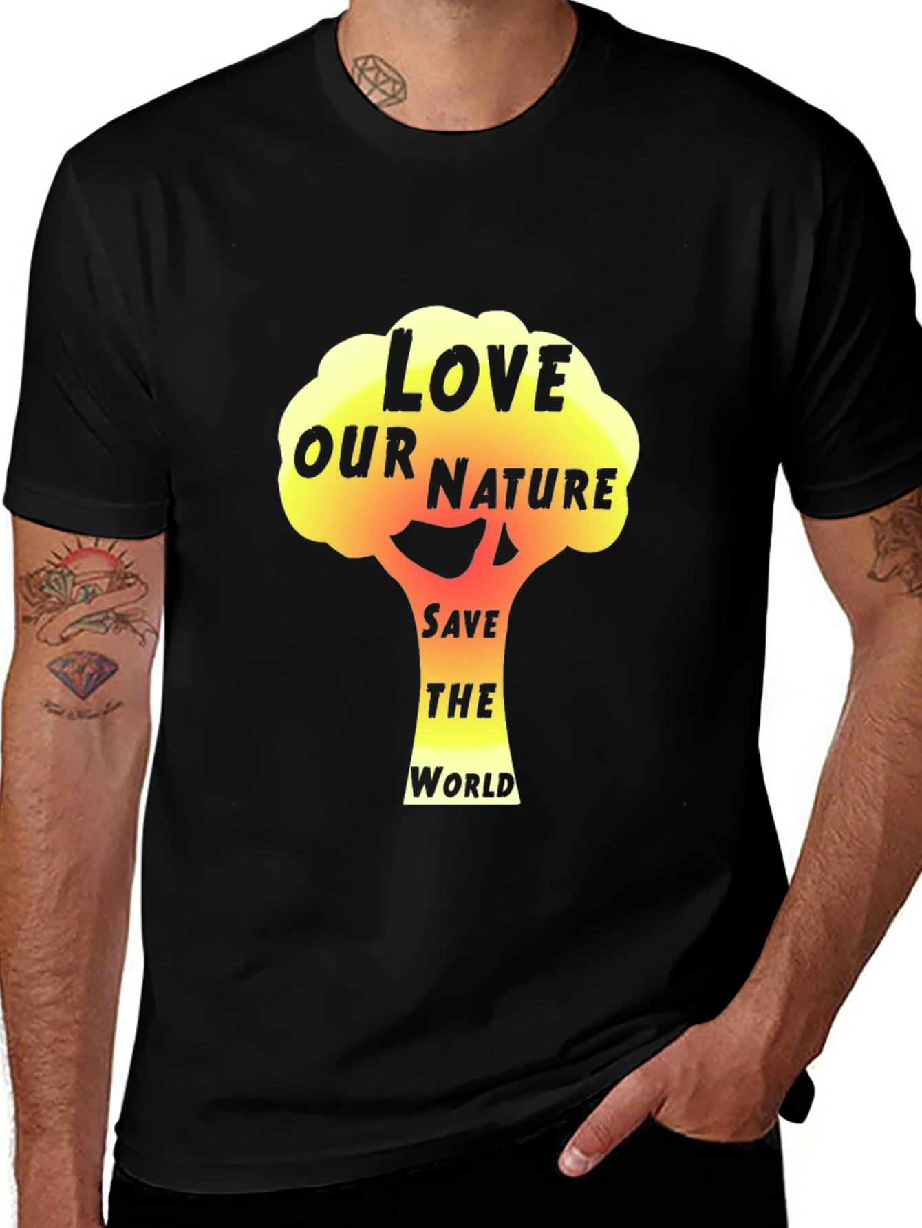 Variant 6 of Love Nature Save World Graphic T-Shirt