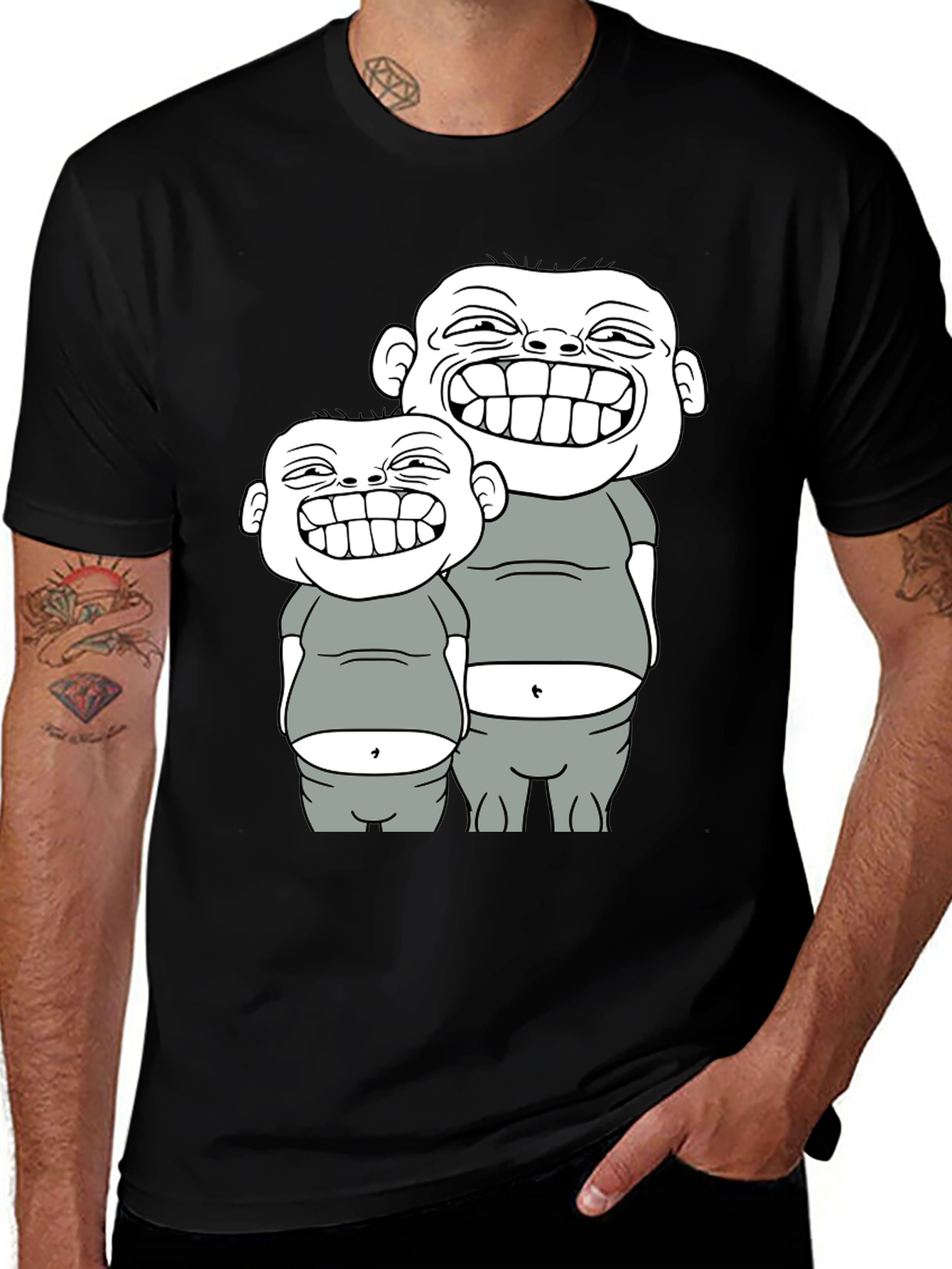 Variant 2 of Funny Graphic Tee - Cartoon Duo