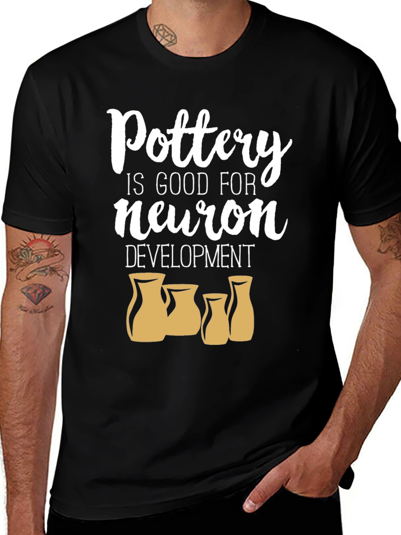 Variant 18 of Pottery Neuron Development Black T-Shirt