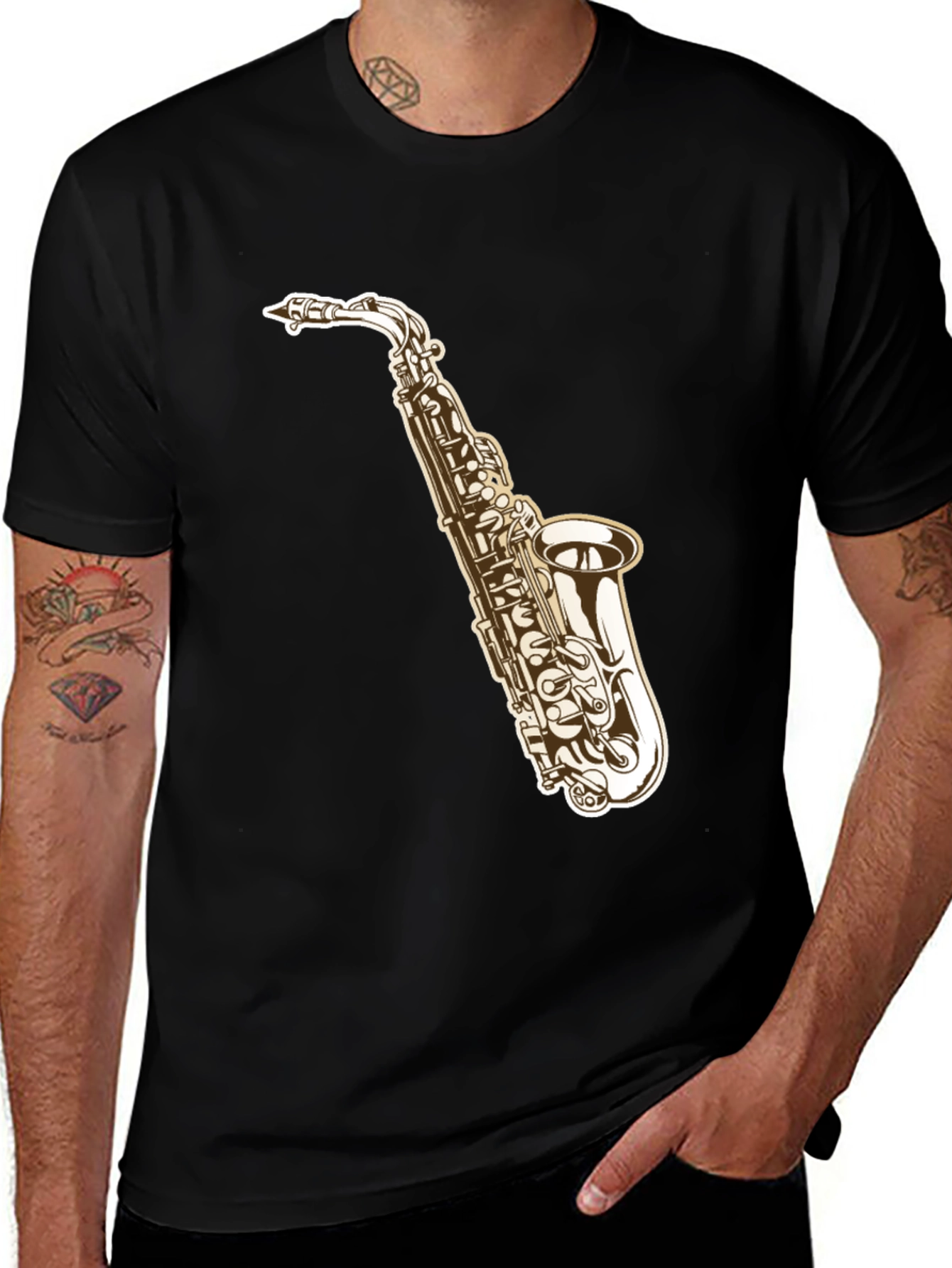 Variant 12 of Saxophone Graphic Tee - Cool Musical Shirt