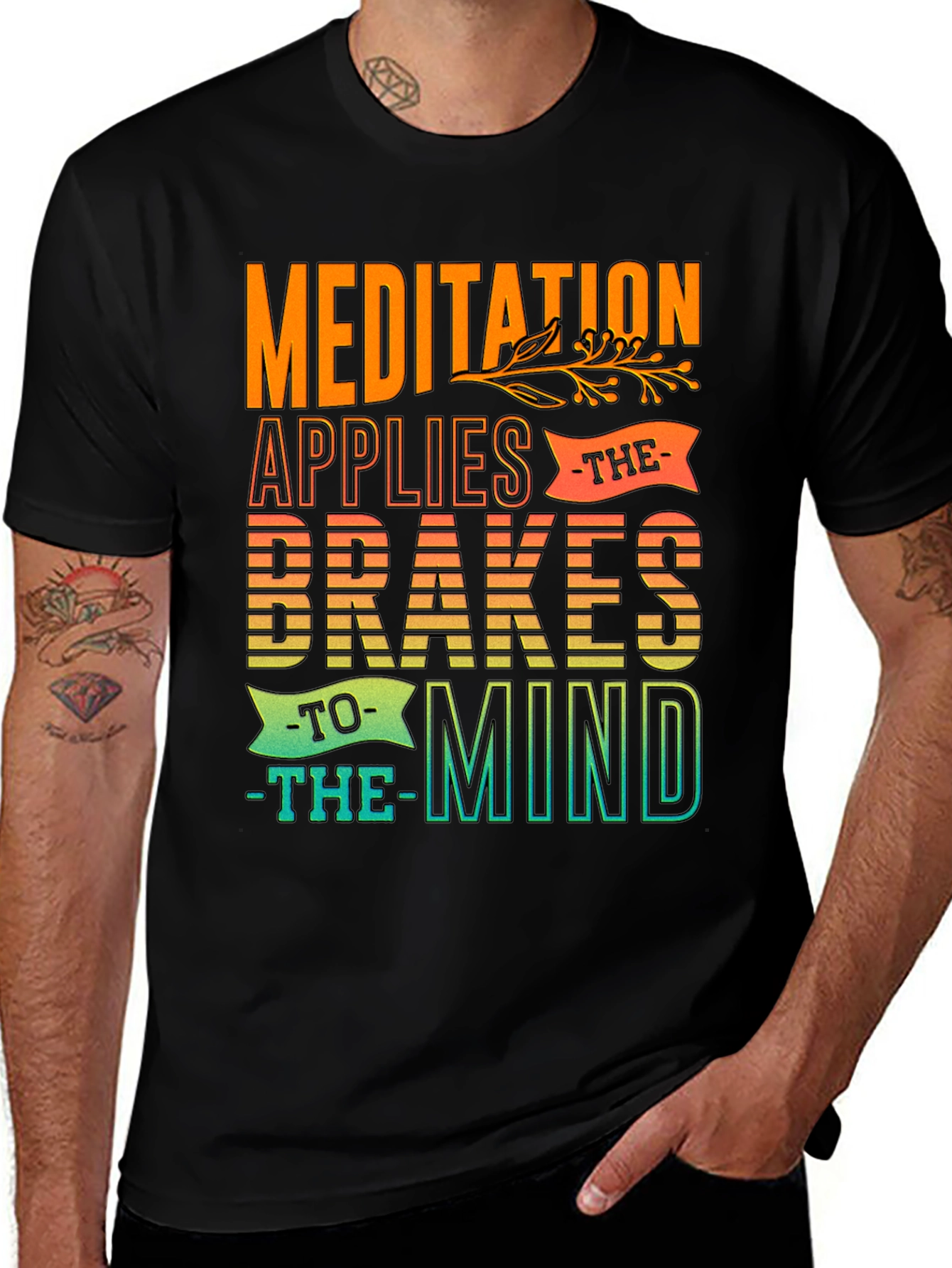Variant 30 of Meditation Applies the Brakes to the Mind T-Shirt