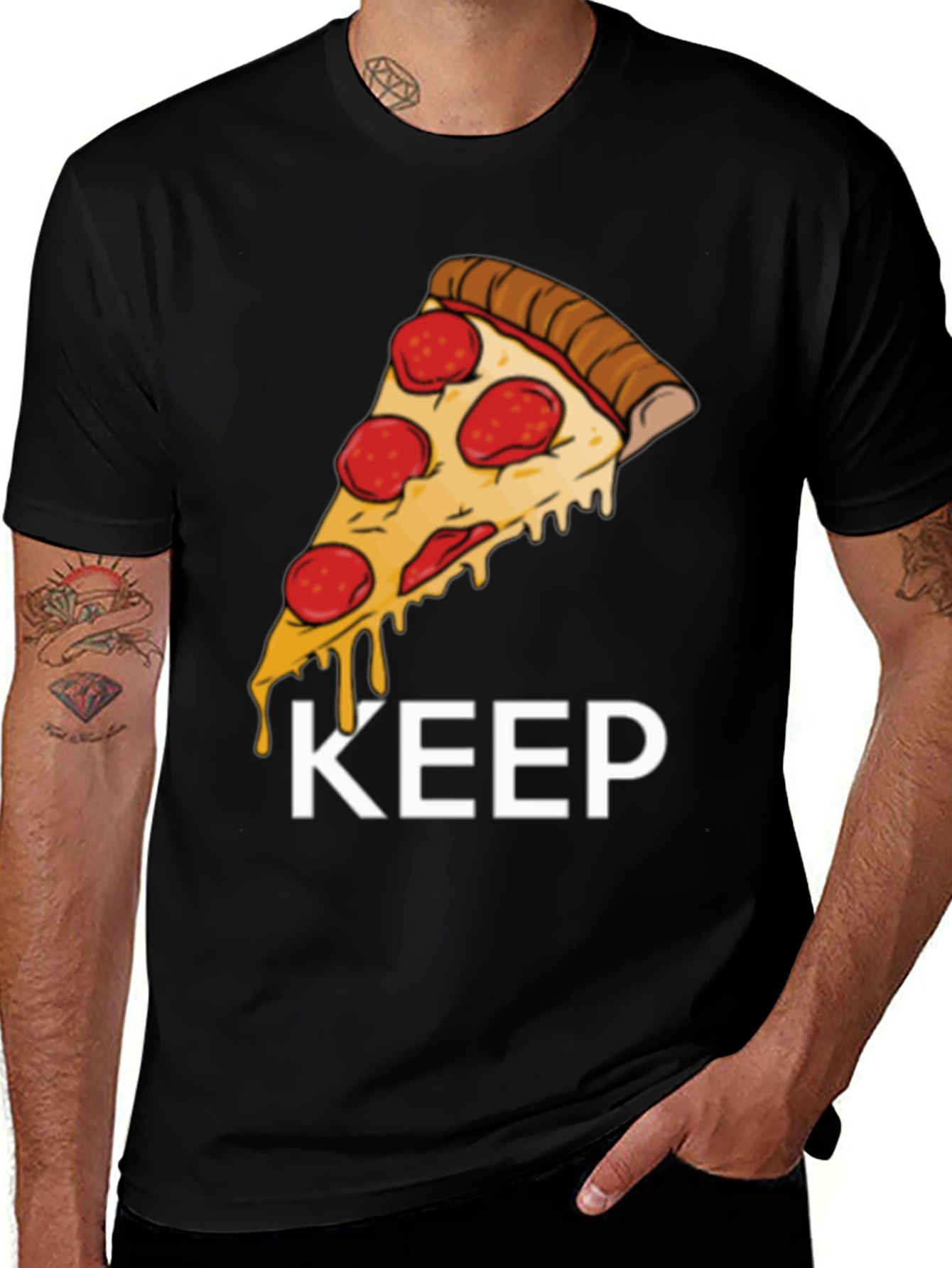 Variant 11 of Pizza Slice Graphic Tee - Keep It Cheesy!
