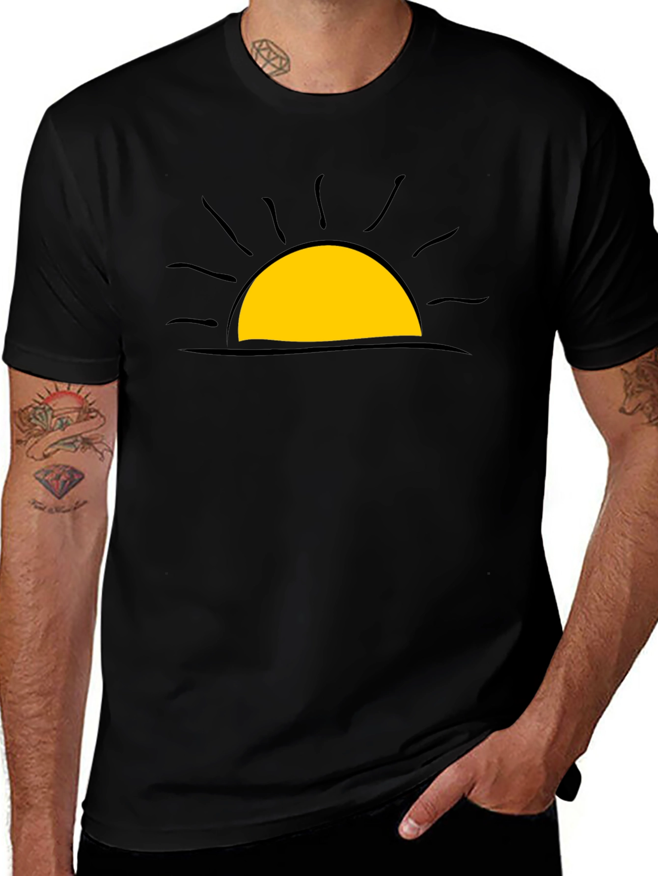 Variant 19 of Sunrise Graphic Tee - Soft Cotton Blend