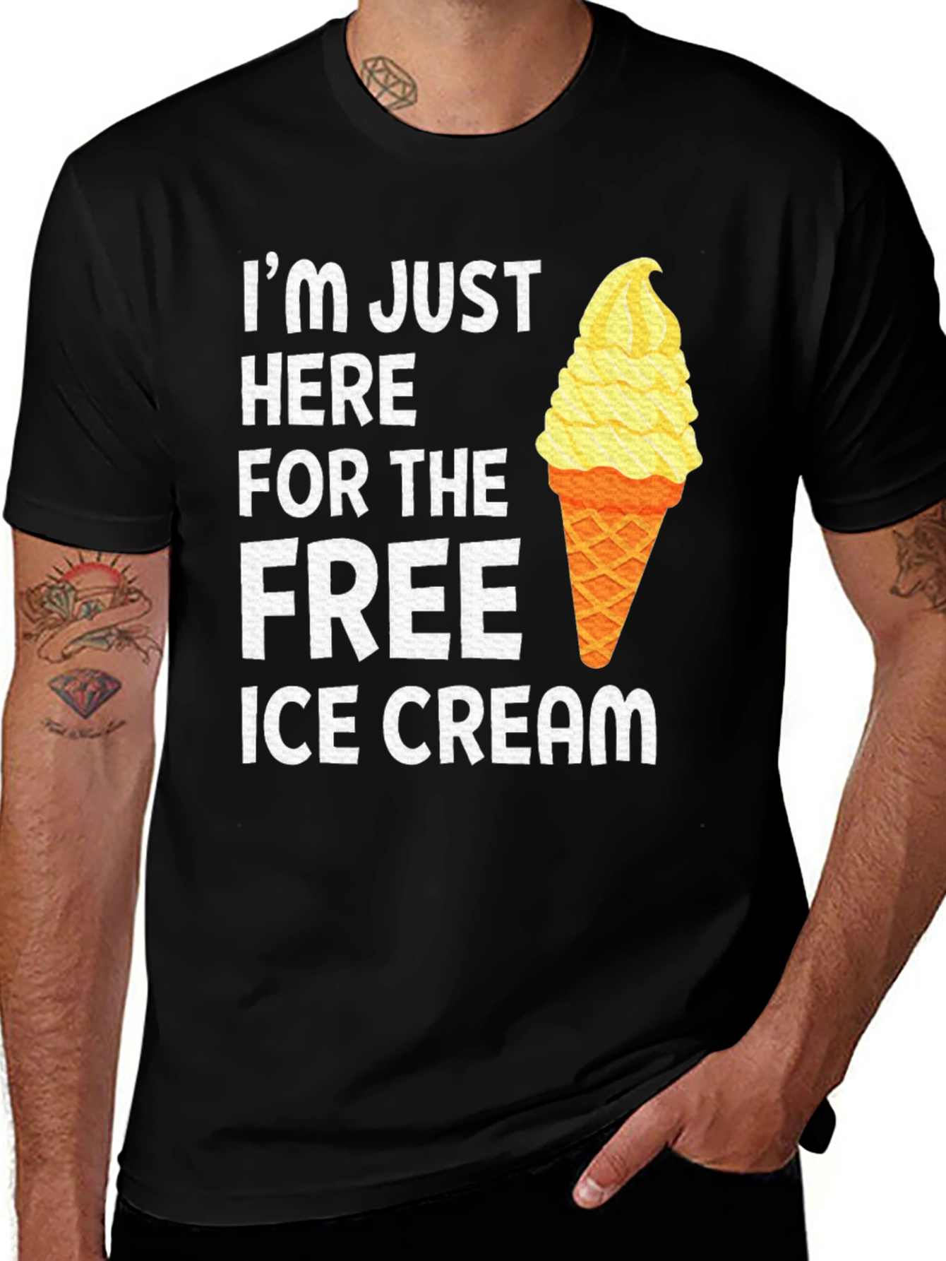Variant 20 of Free Ice Cream T-Shirt, Funny Tee
