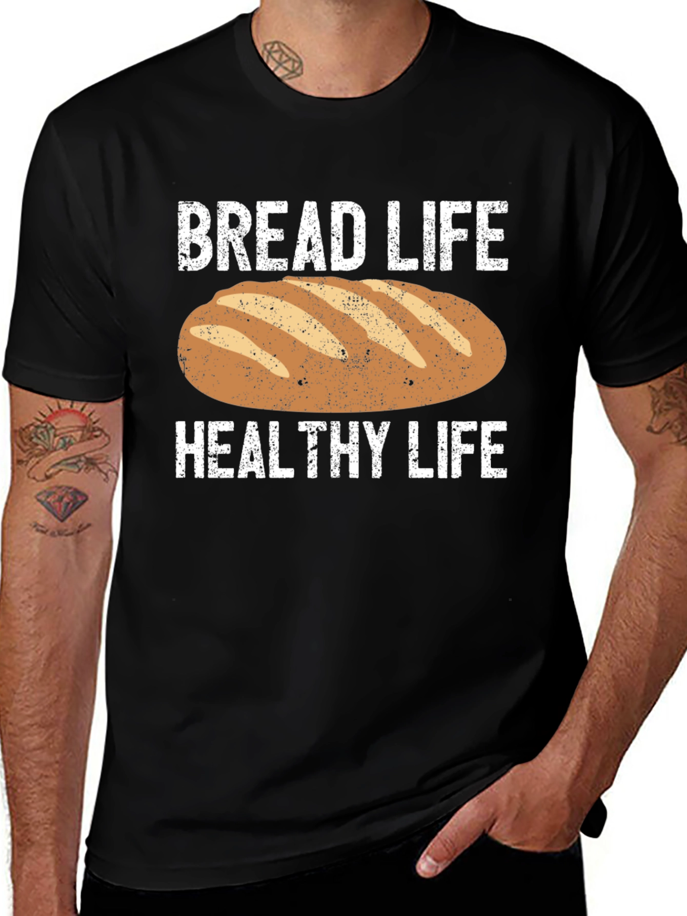 Variant 22 of Bread Life Healthy Life Graphic T-Shirt