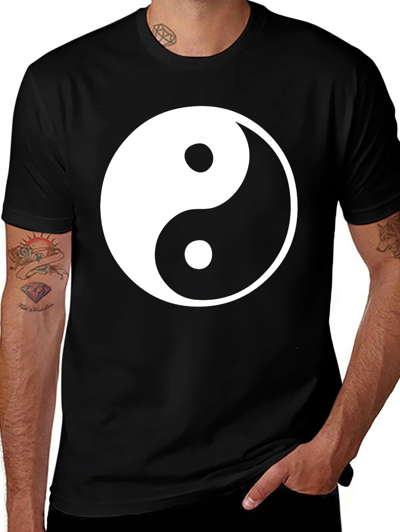 Yin Yang Graphic Black T-Shirt - Harmony & Balance
