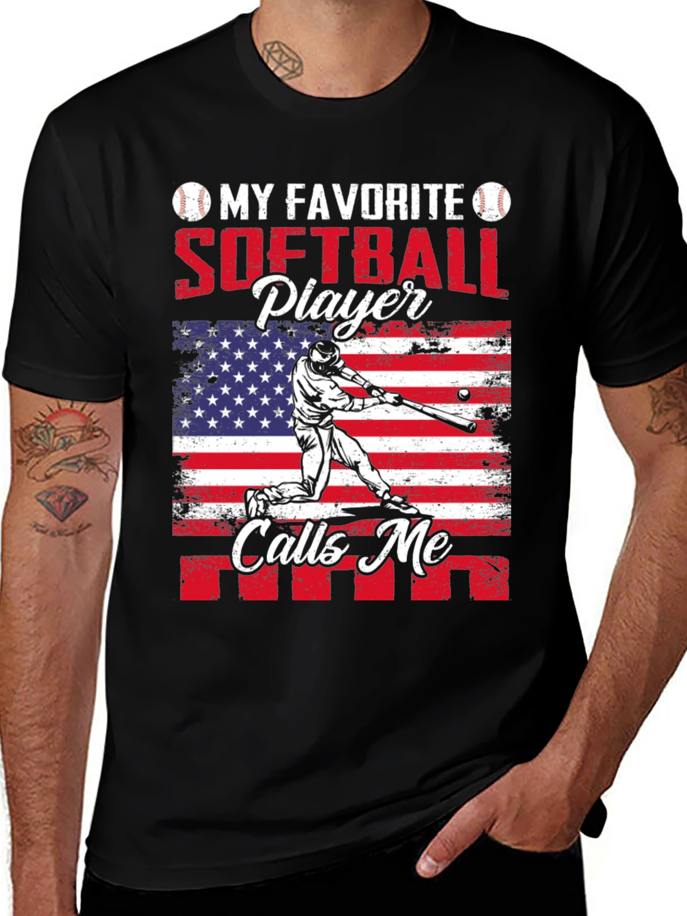 Variant 22 of My Favorite Softball Player Calls Me T-Shirt