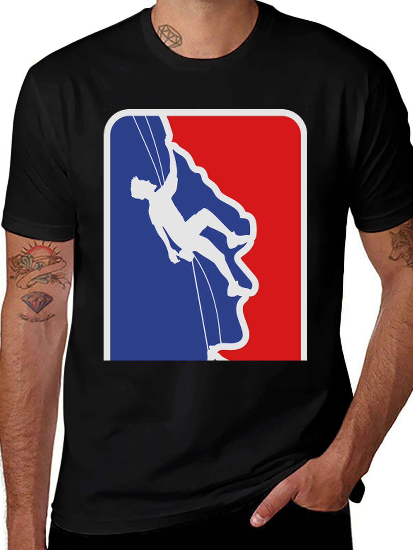 Variant 7 of Climbing Silhouette Graphic T-Shirt