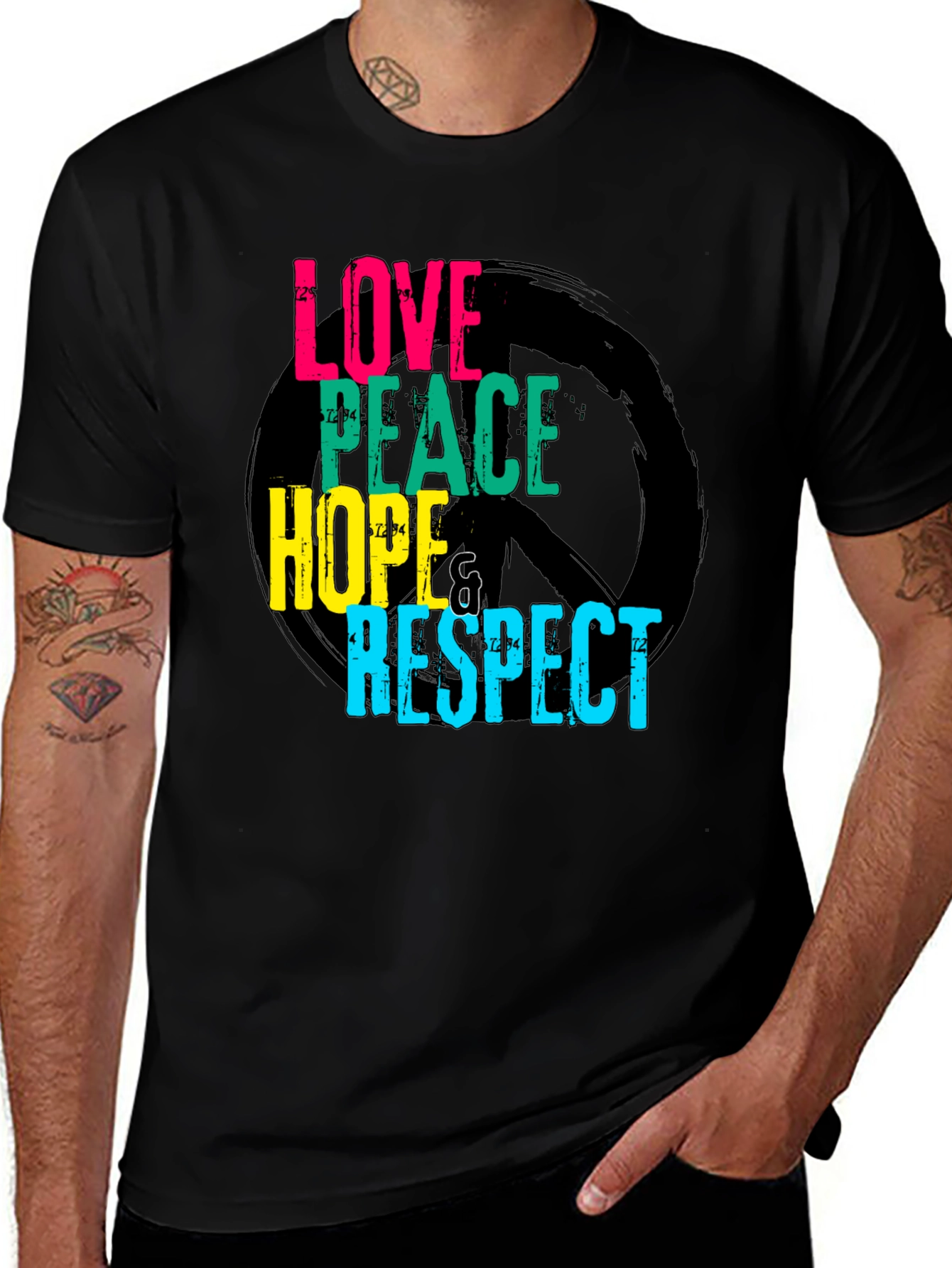 Love Peace Hope Respect Graphic T-Shirt