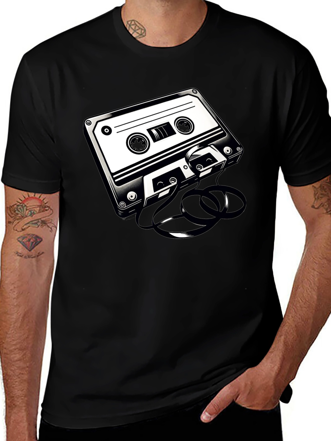 Variant 29 of Retro Cassette Tape Graphic T-Shirt