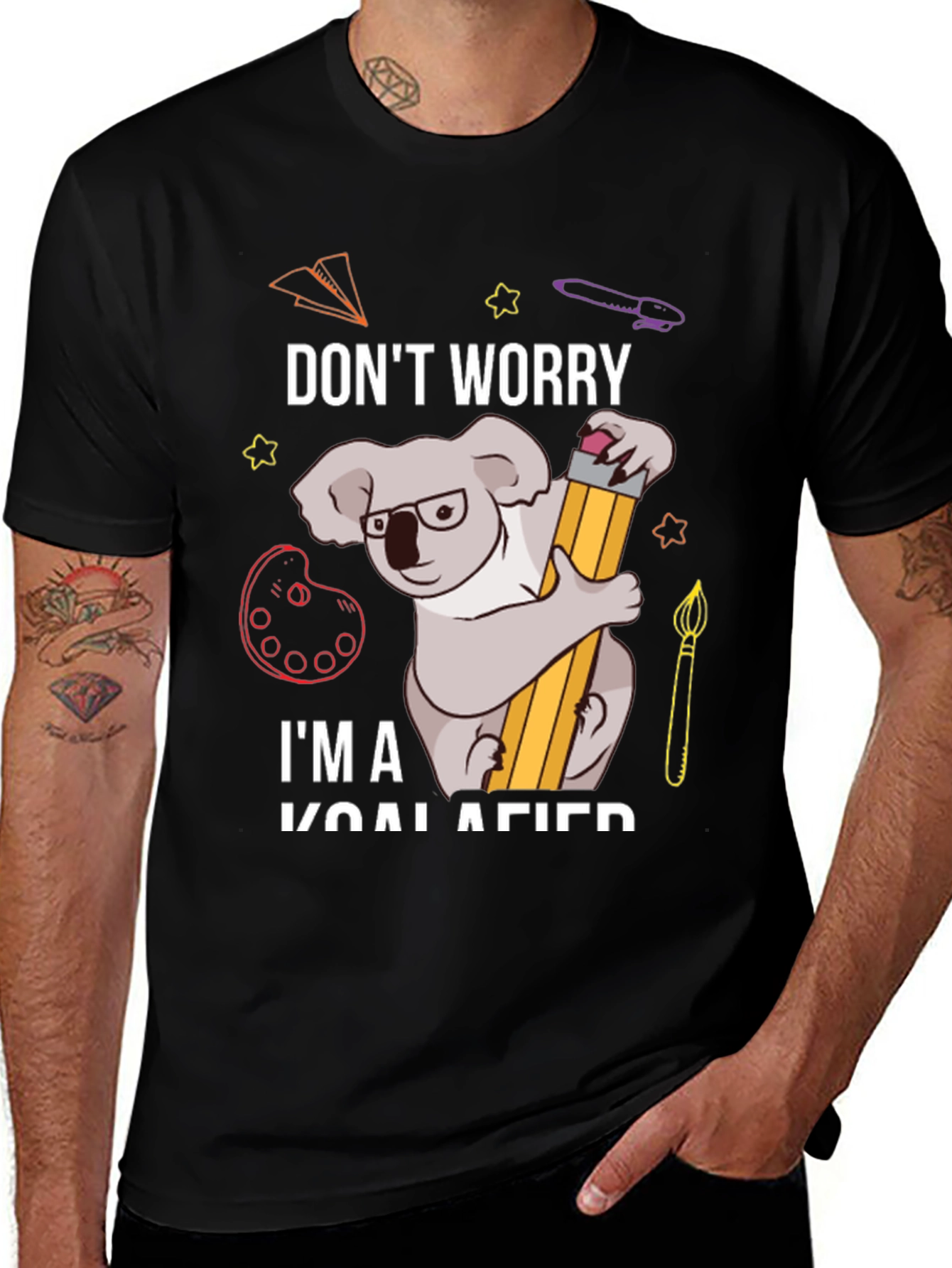 Variant 25 of Don't Worry I'm Koalafied Funny Graphic Tee