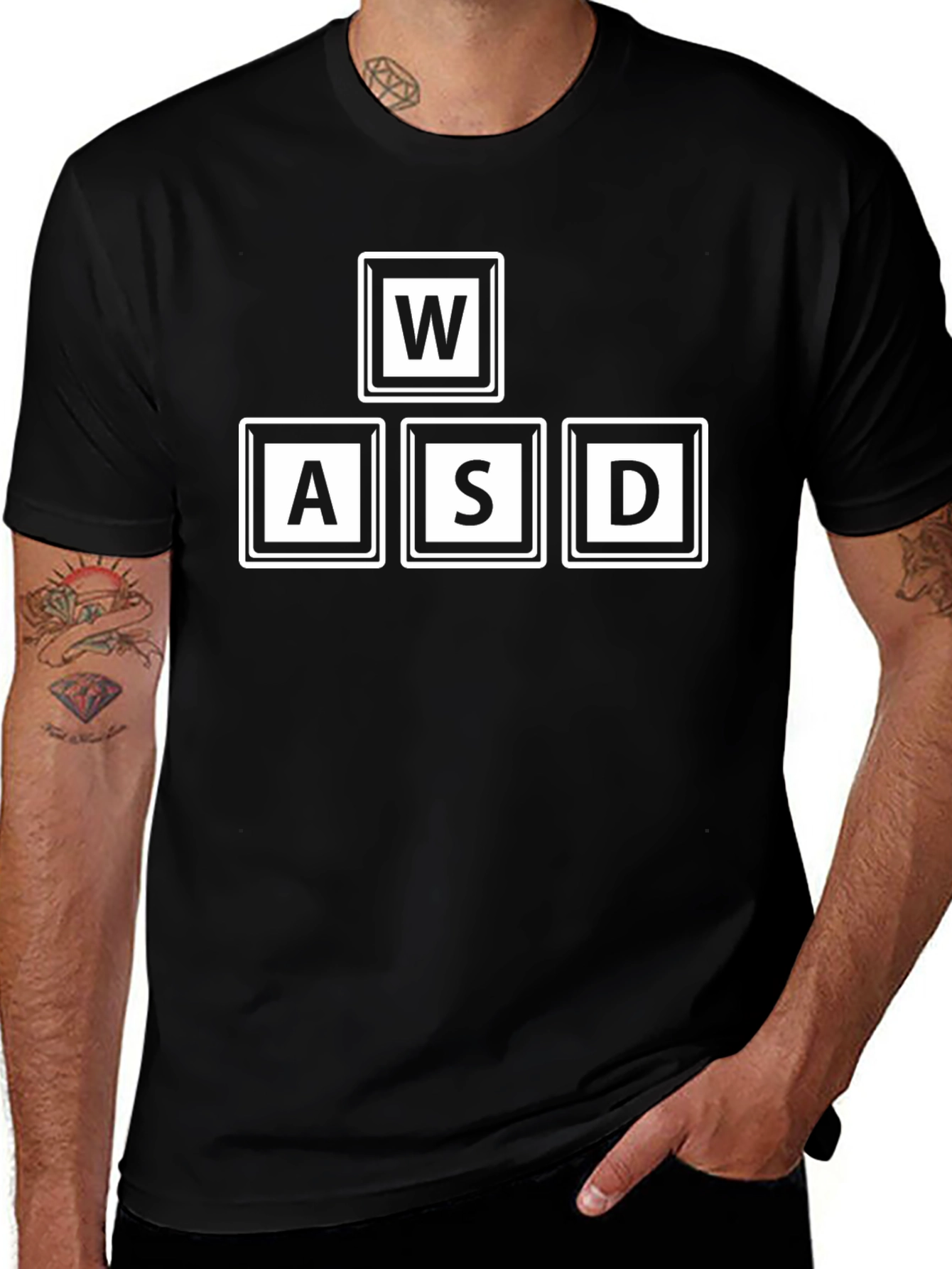 Variant 19 of WASD Gaming T-Shirt - Black