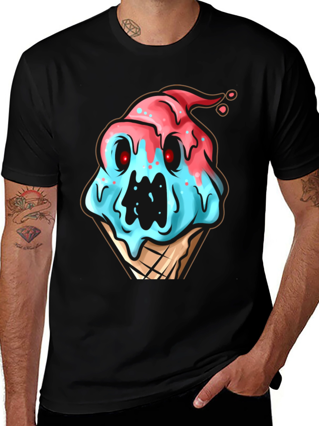 Variant 28 of Spooky Ice Cream T-Shirt - Unique Graphic Tee