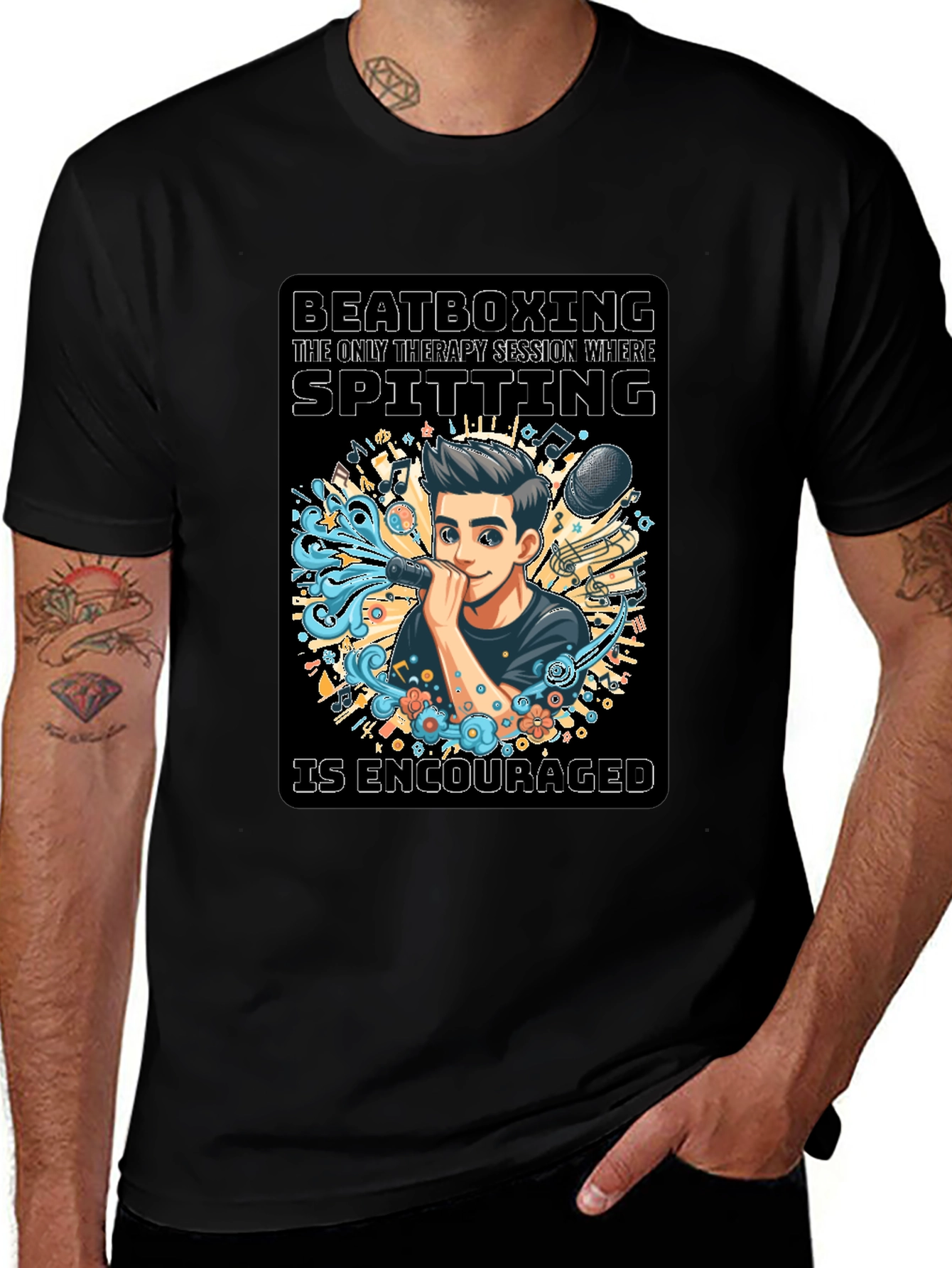 Variant 18 of Beatboxing Spitting Encouraged T-Shirt