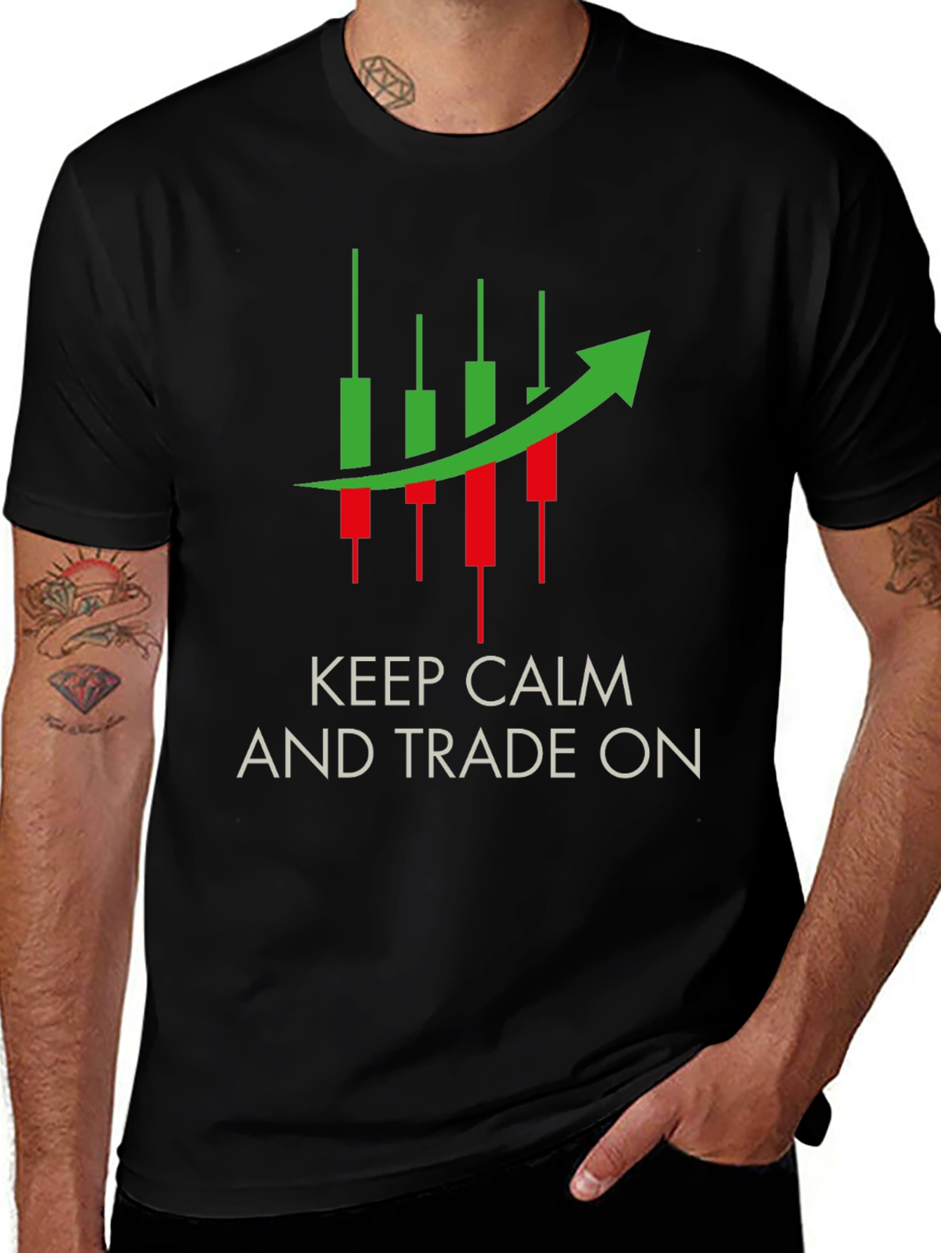 Variant 18 of Keep Calm and Trade On Black Tee