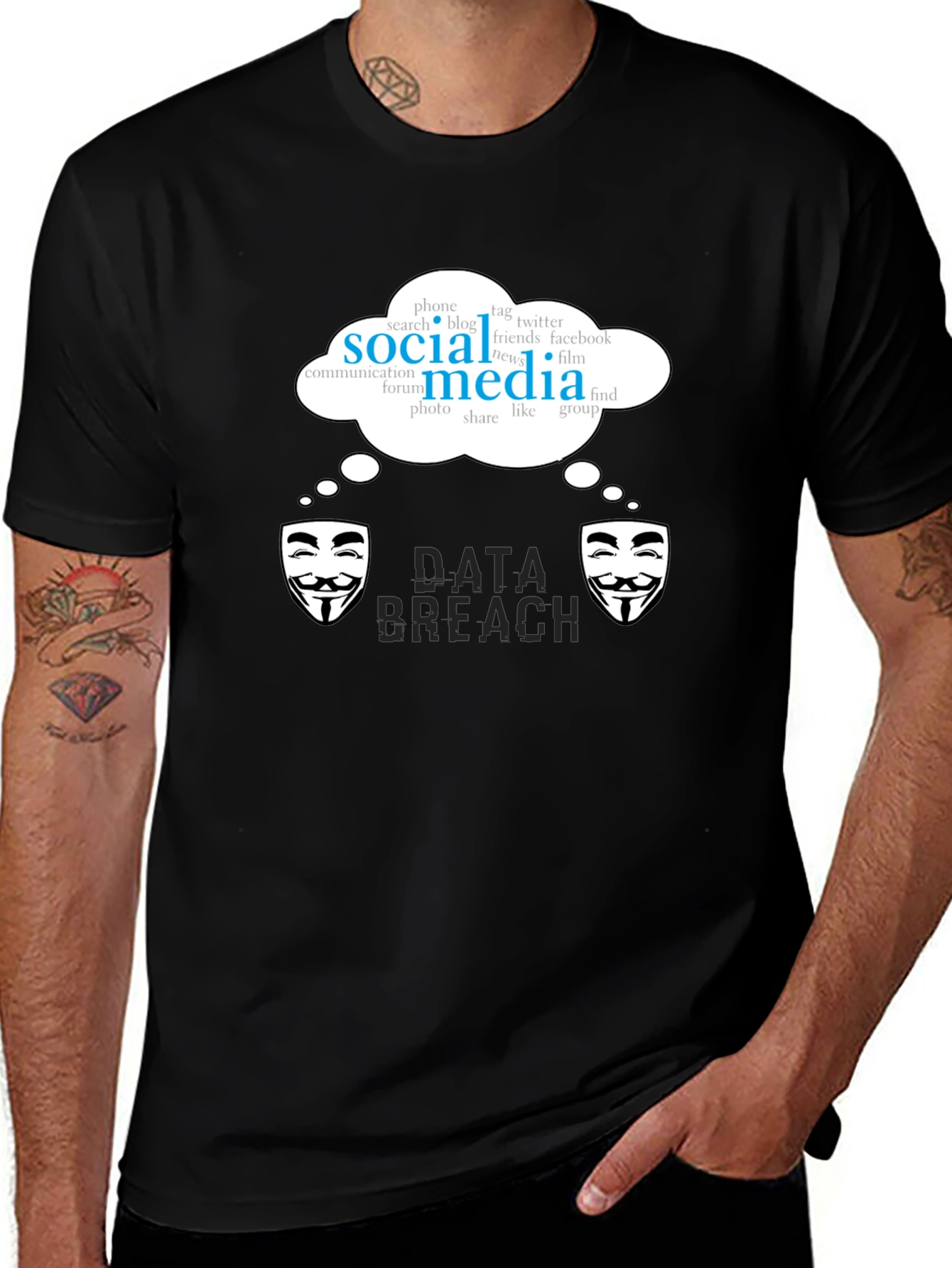 Variant 12 of Social Media Data Breach T-Shirt