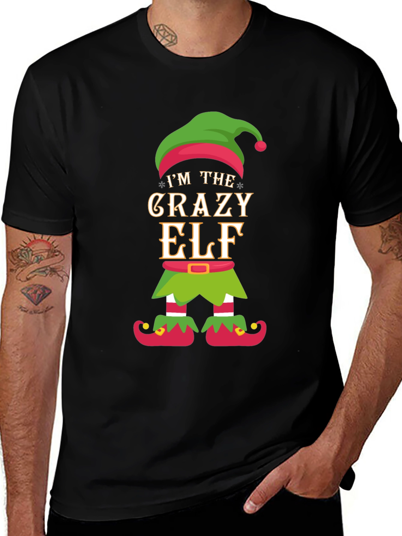 Variant 5 of Crazy Elf T-Shirt - Festive Holiday Apparel
