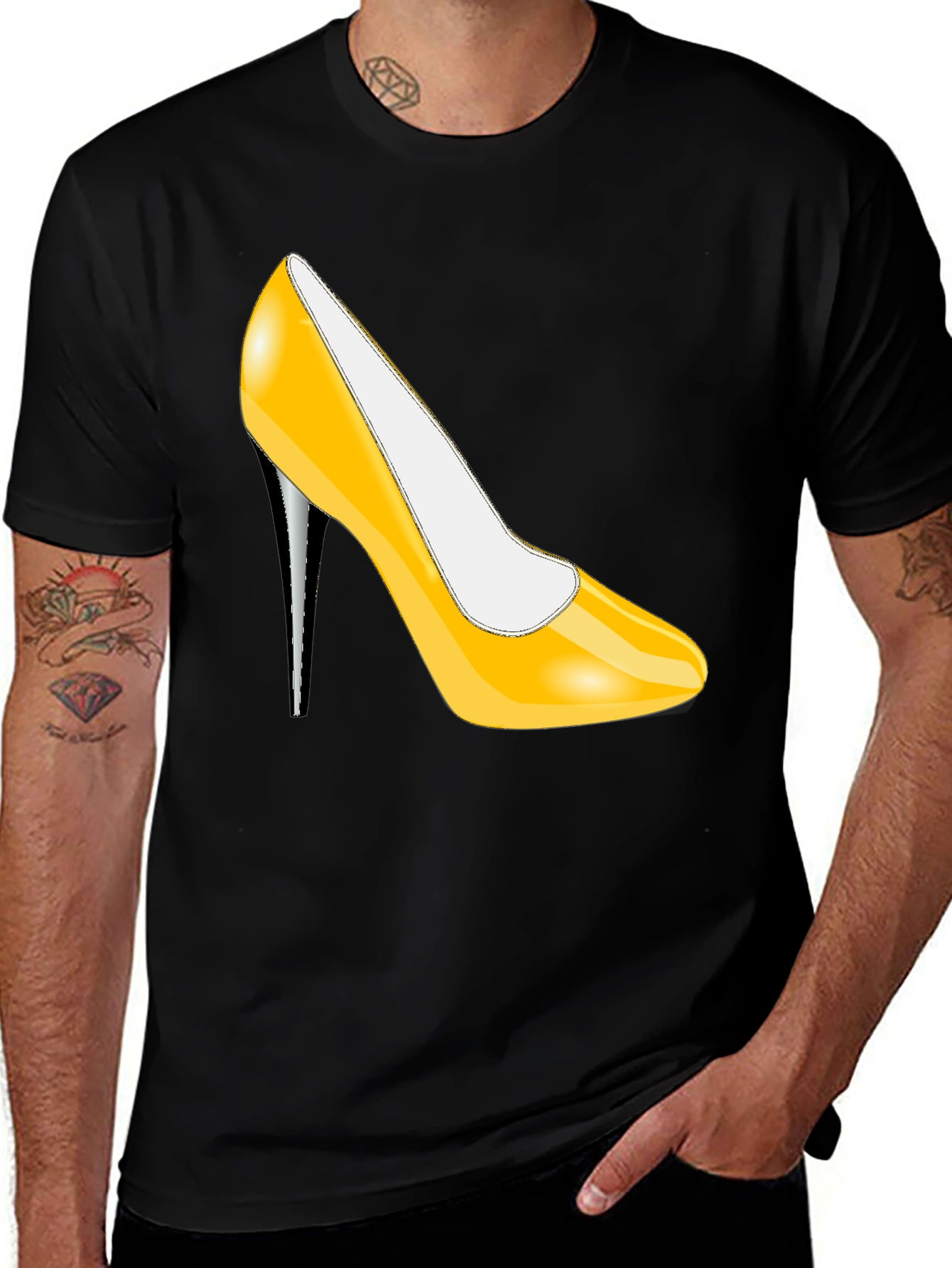 Variant 7 of High Heel Graphic Black Tee