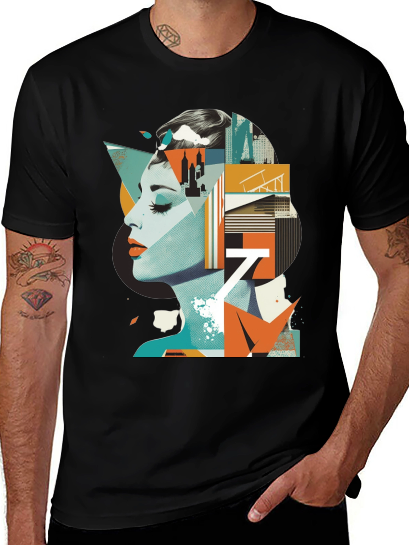 Variant 22 of Modern Audrey Hepburn Graphic Tee