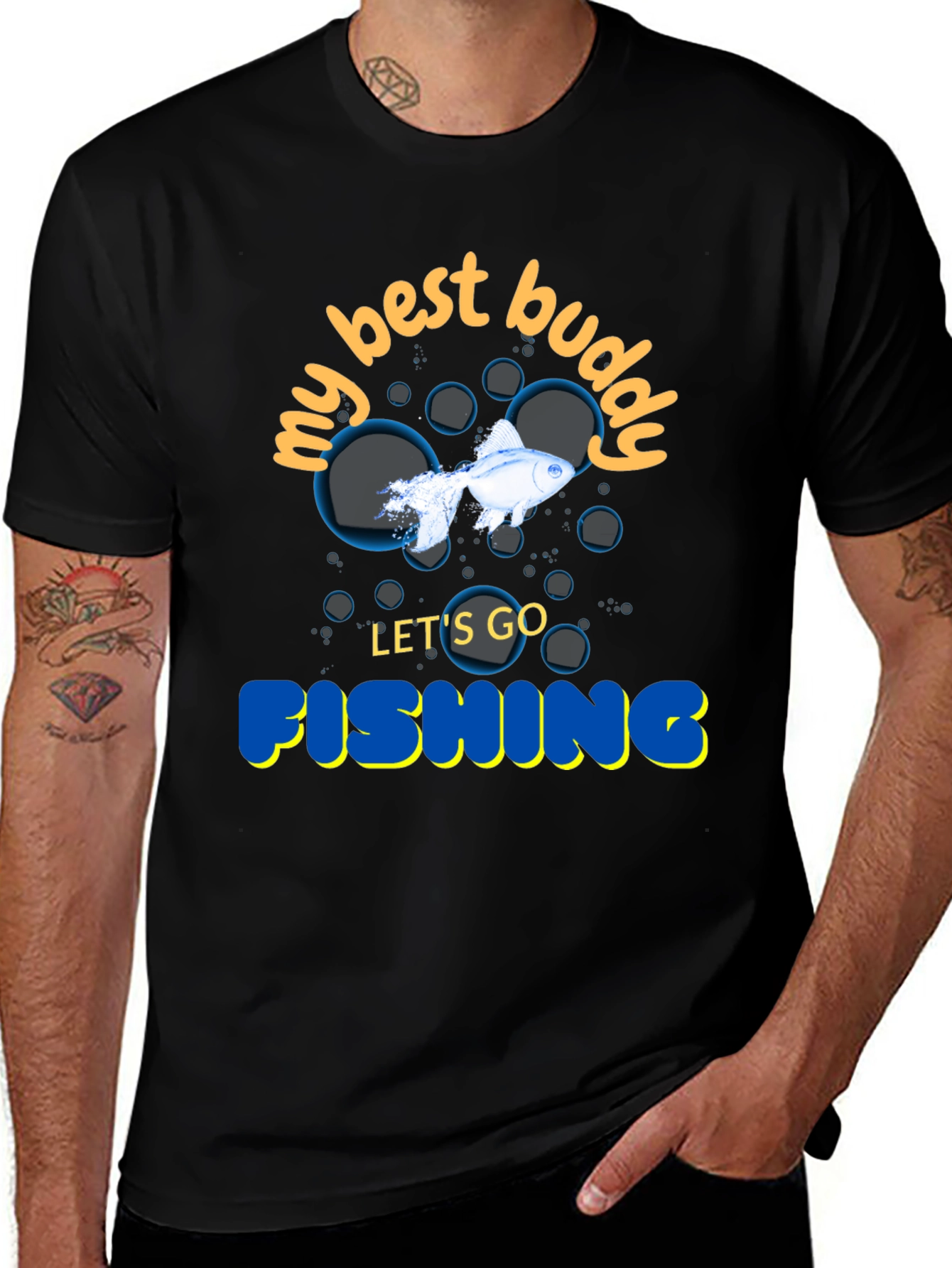 Variant 16 of My Best Buddy Fishing T-Shirt